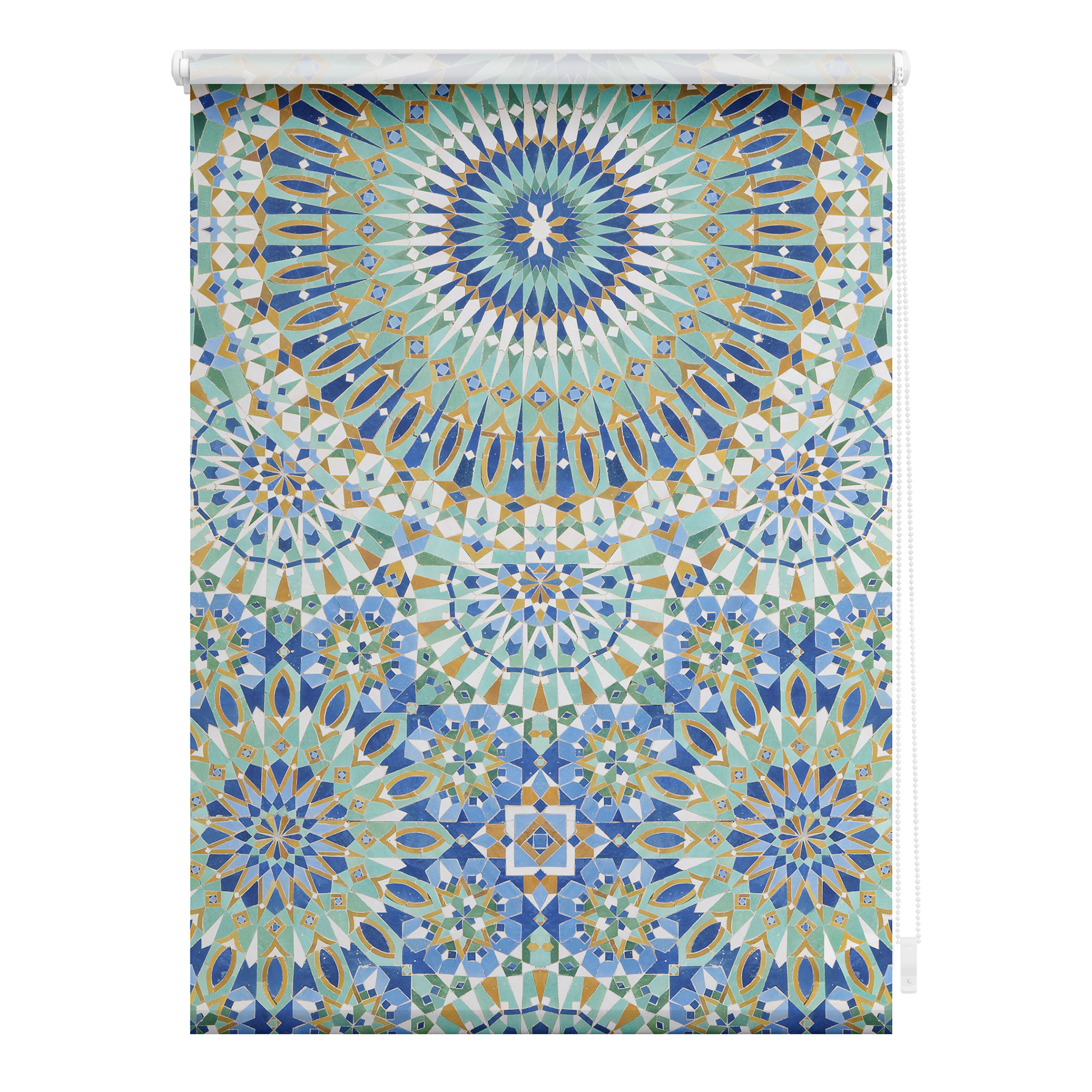 LICHTBLICK Klemmrollo ORIENTALISCHE - blau-grün - 45x150 cm