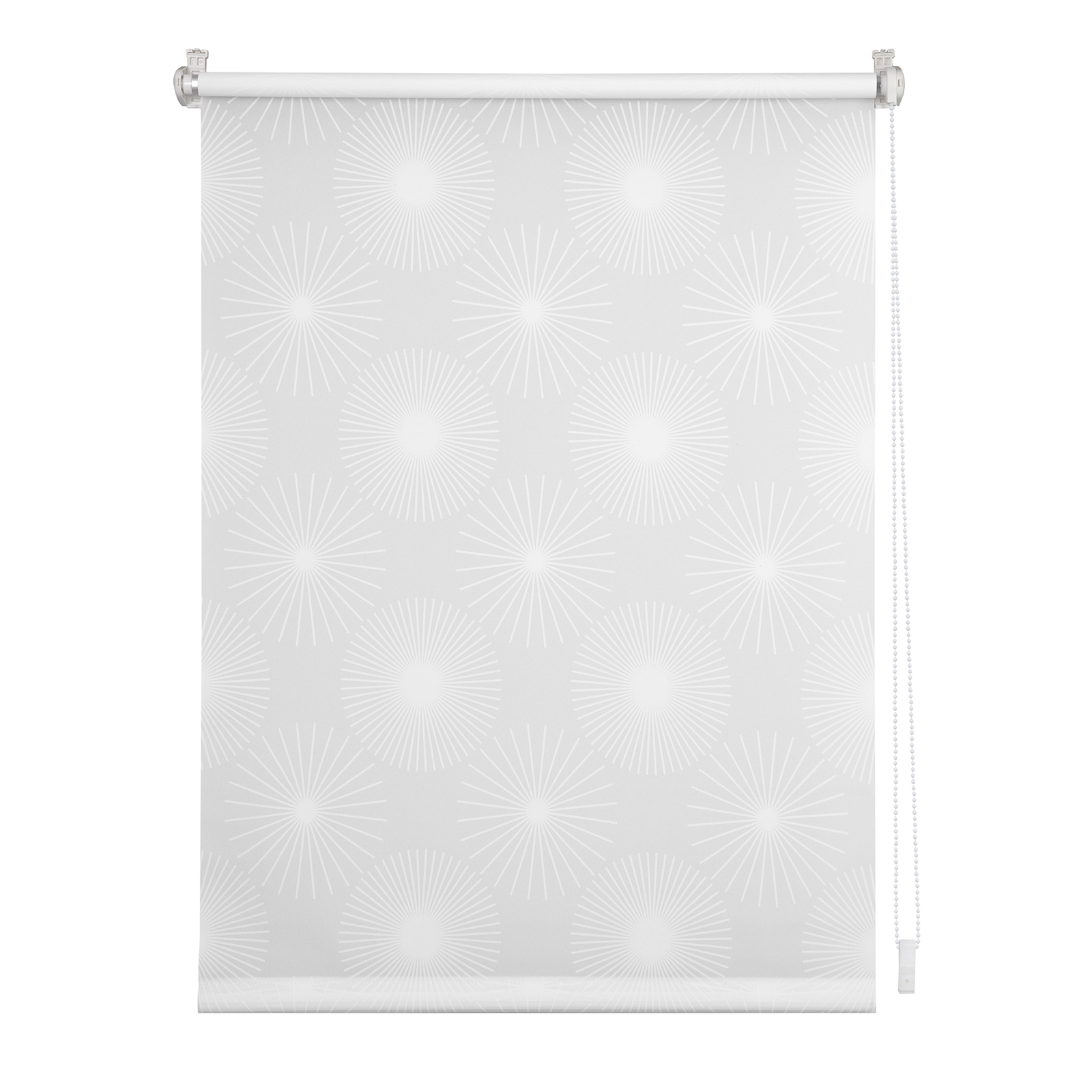 LICHTBLICK Klemmrollo - weiß - Sonne - 100x150 cm