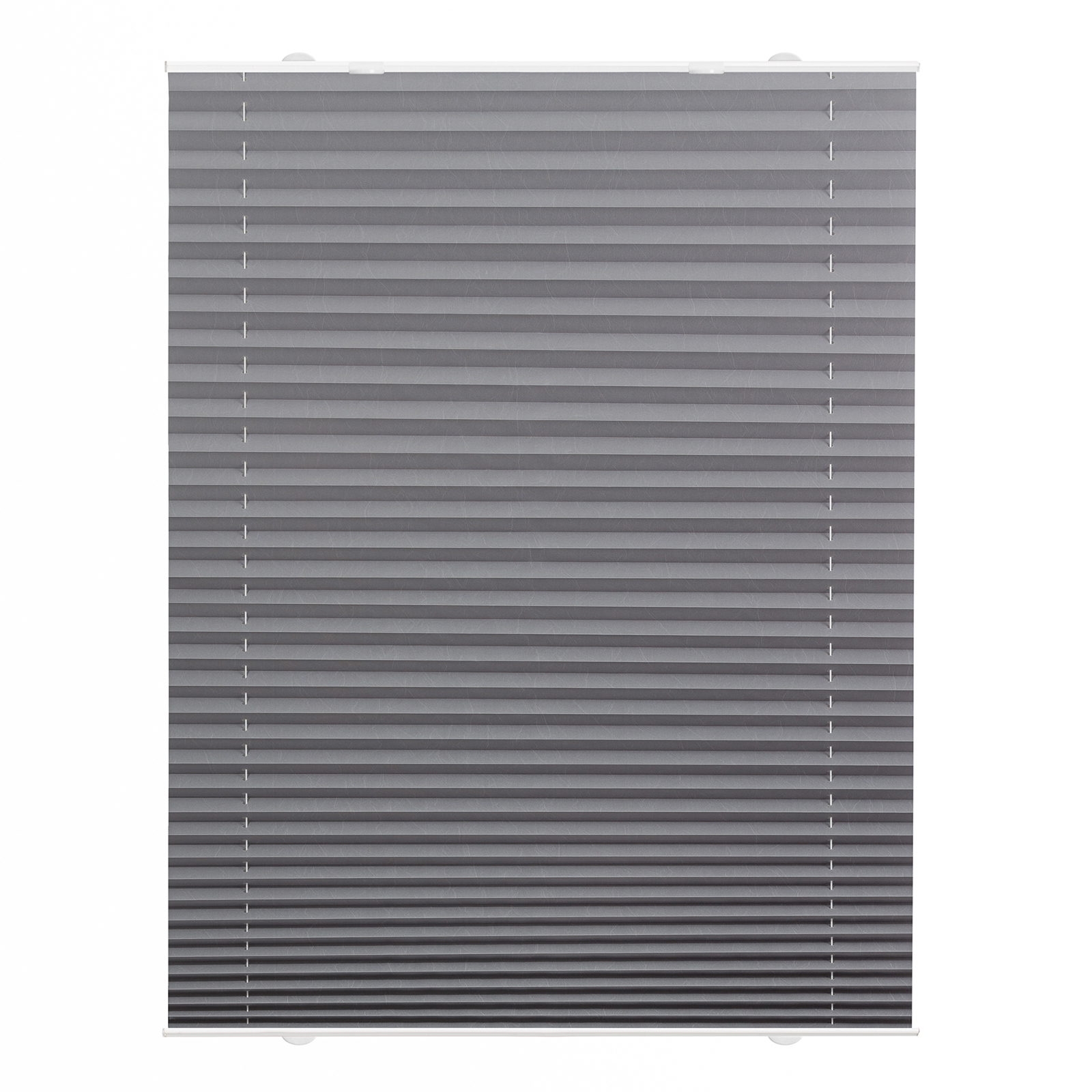 LICHTBLICK Plissee Haftfix - grau - gecrushed - 75x130 cm