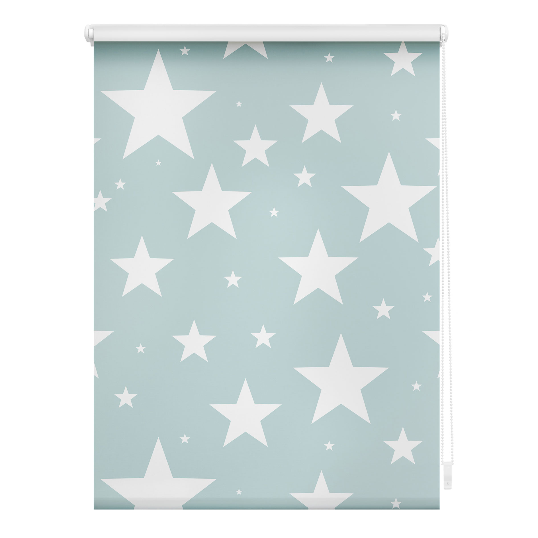 LICHTBLICK Rollo Klemmfix STERNE - petrol - 120x150 cm