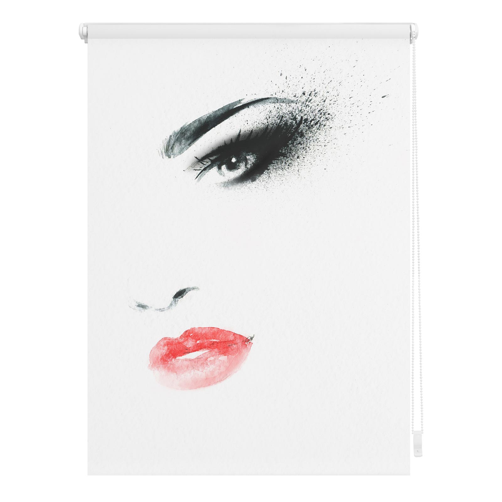 LICHTBLICK Verdunklungsrollo FACE - weiß - 100x150 cm