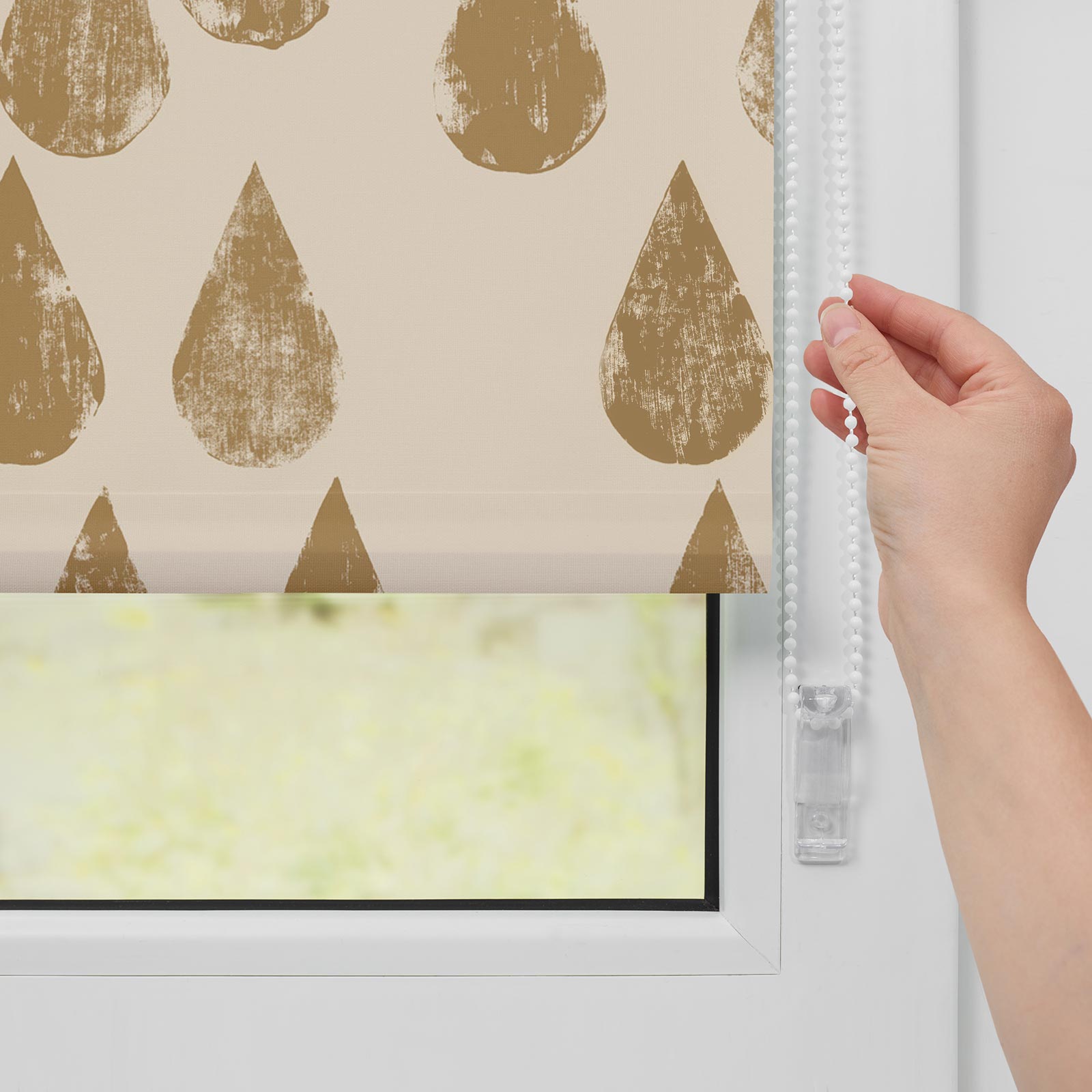 LICHTBLICK Verdunklungsrollo GOLDEN DROPS - gold - 70x150 cm