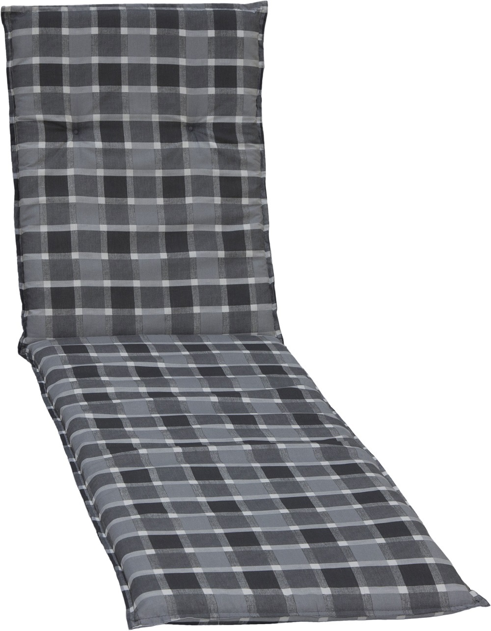 Liegen-Saumauflage - kariert - grau - 193x60 cm