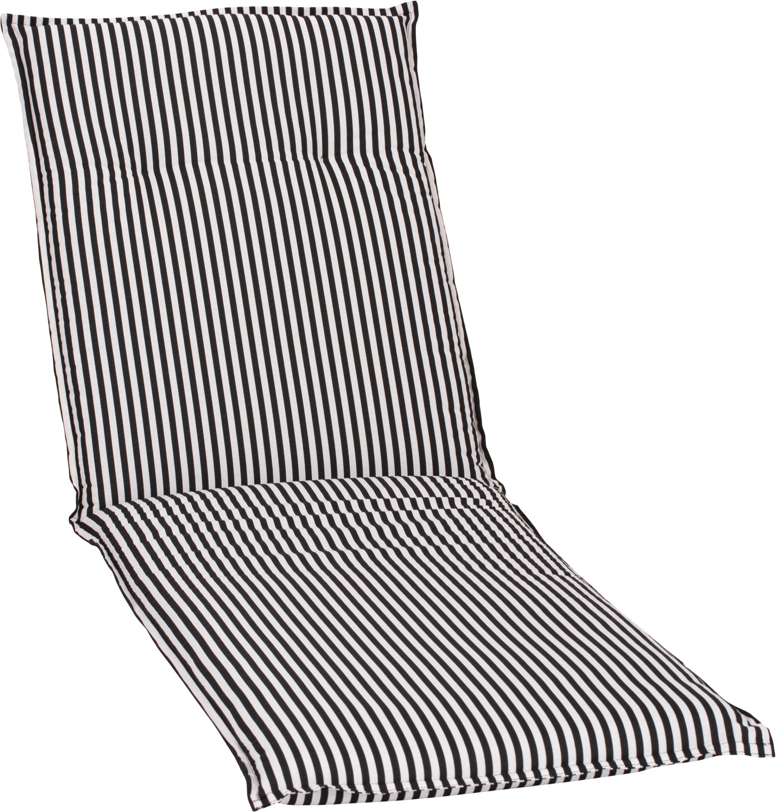 Liegen-Saumauflage - schwarz-weiß - Streifen - 191x58 cm