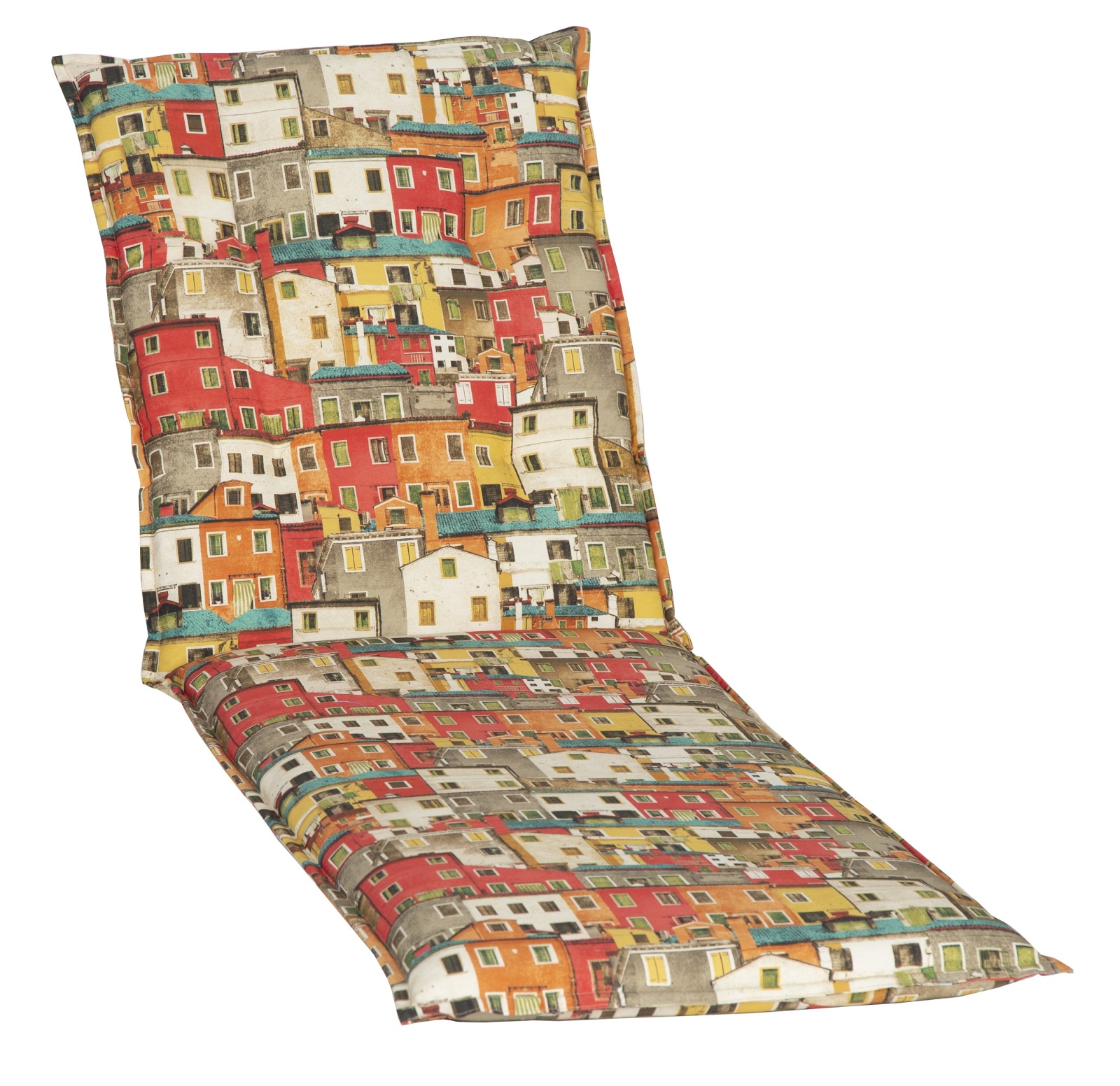 Liegenauflage - bunt - Stadt - 58x191 cm