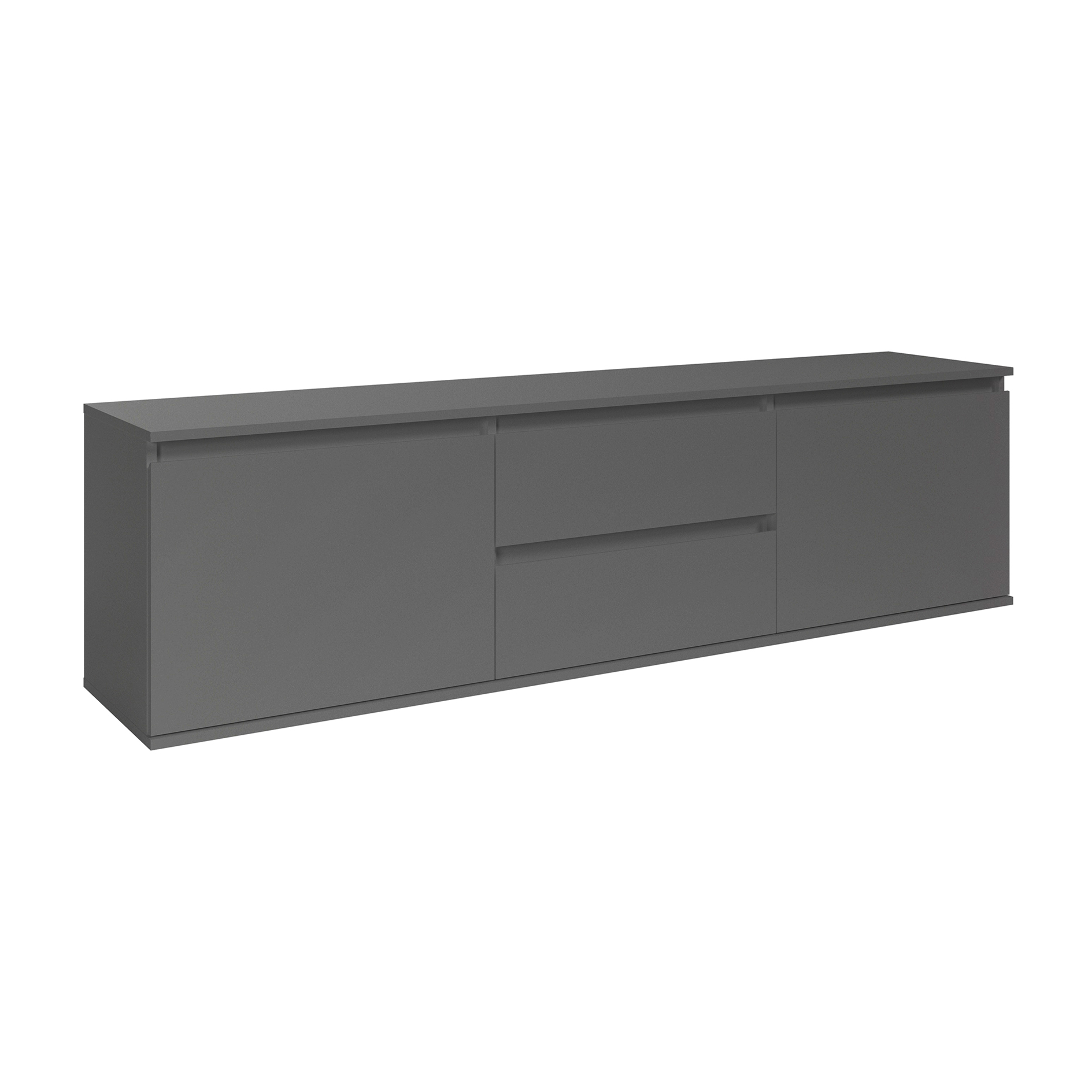 Lowboard - anthrazit - 2 Schubkästen - 180 cm breit
