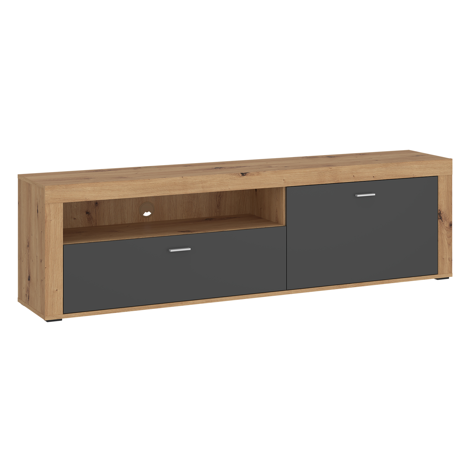 Lowboard - Artisan Eiche - anthrazit - 180 cm