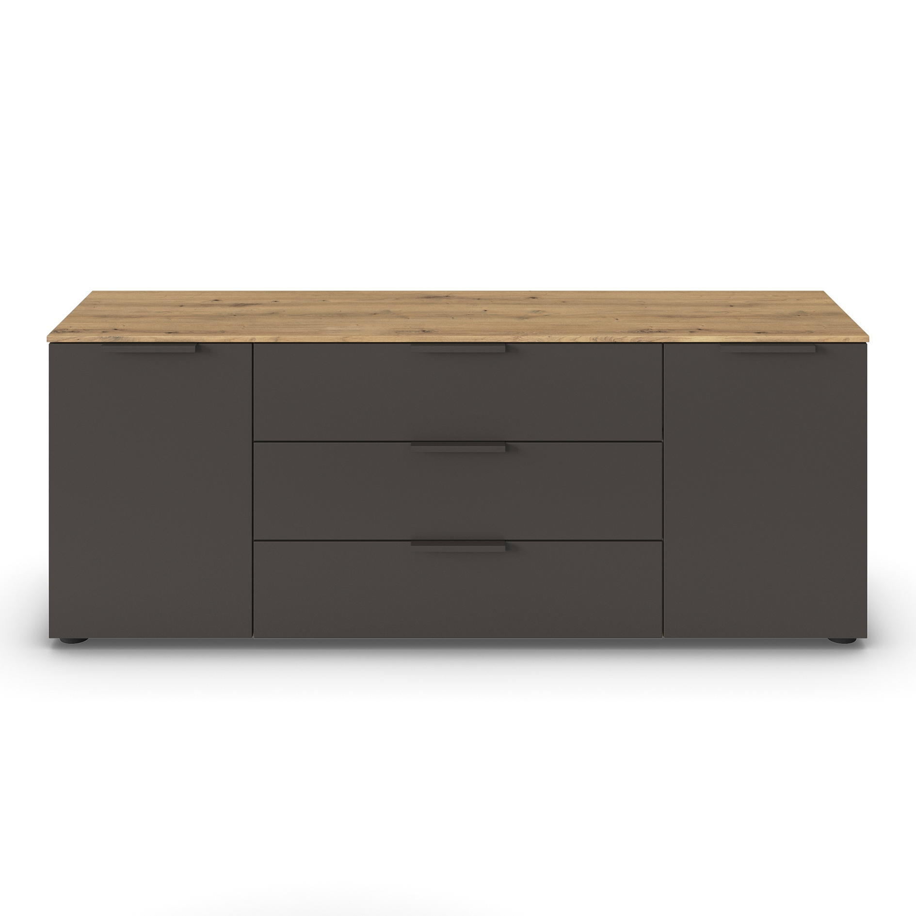 Lowboard - Artisan Eiche - graphit - Graphitgriffe - 160 cm