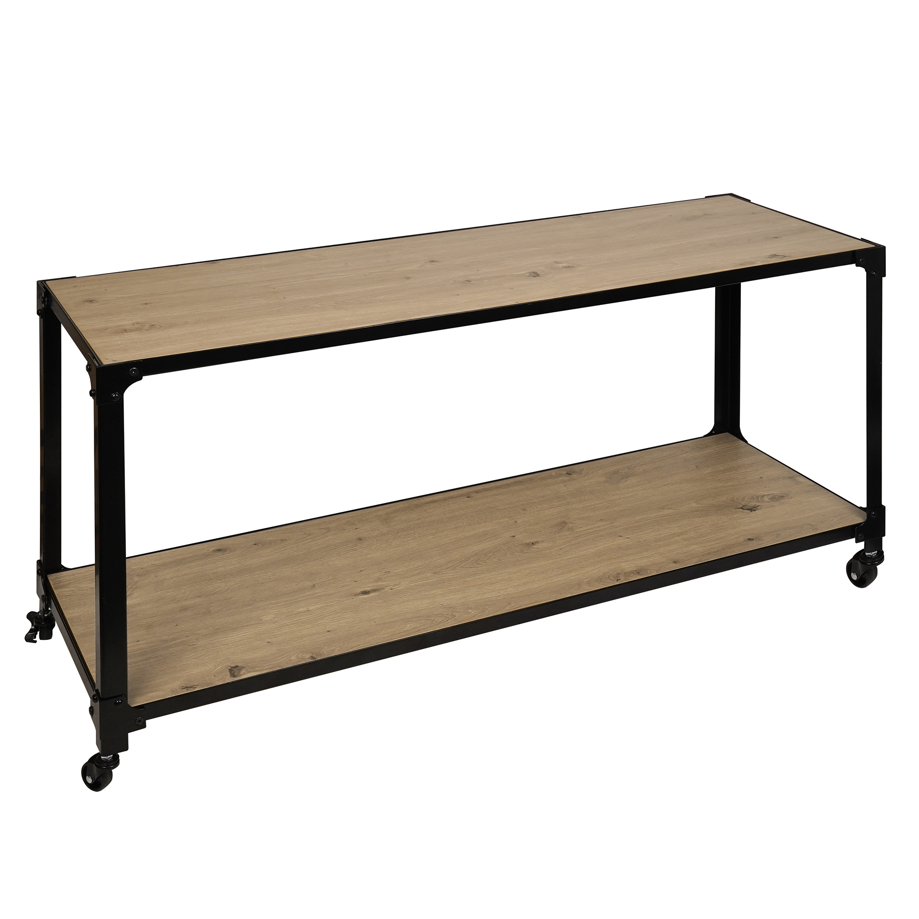 Lowboard - Artisan Eiche - schwarz - rollbar