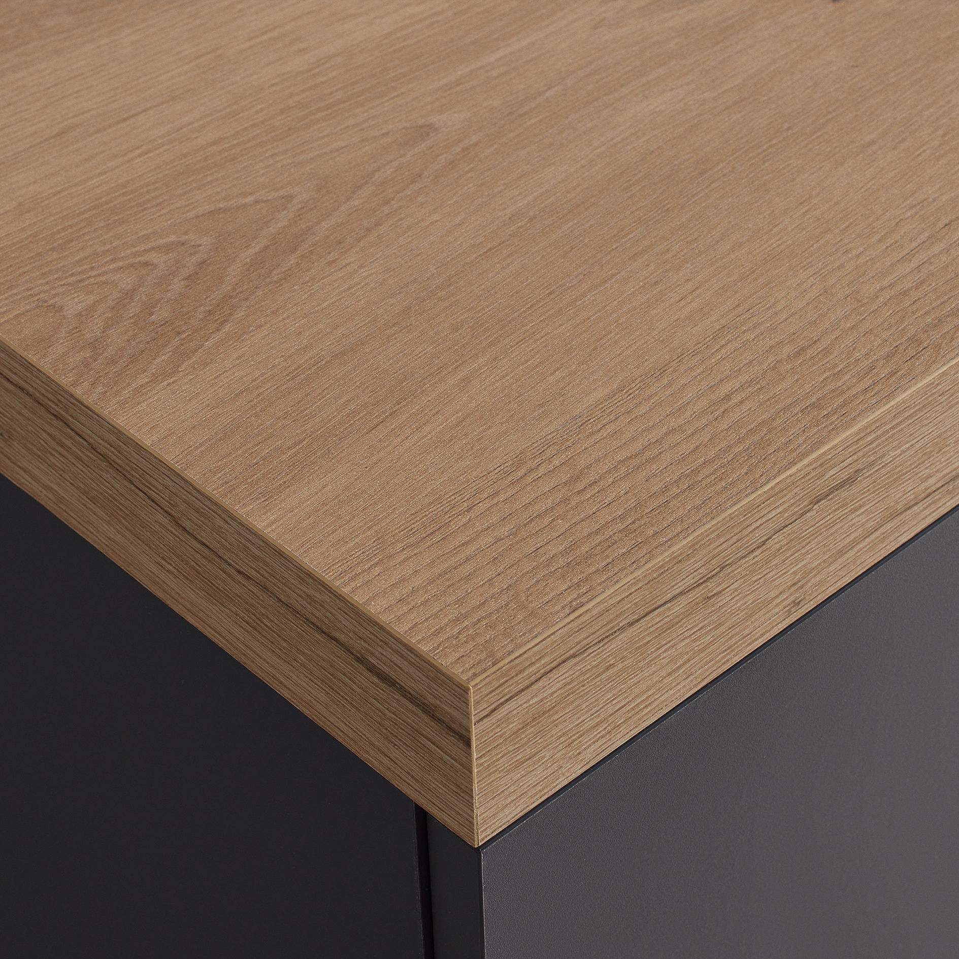 Lowboard - graphit - Artisan Eiche - Softclose - 160 cm