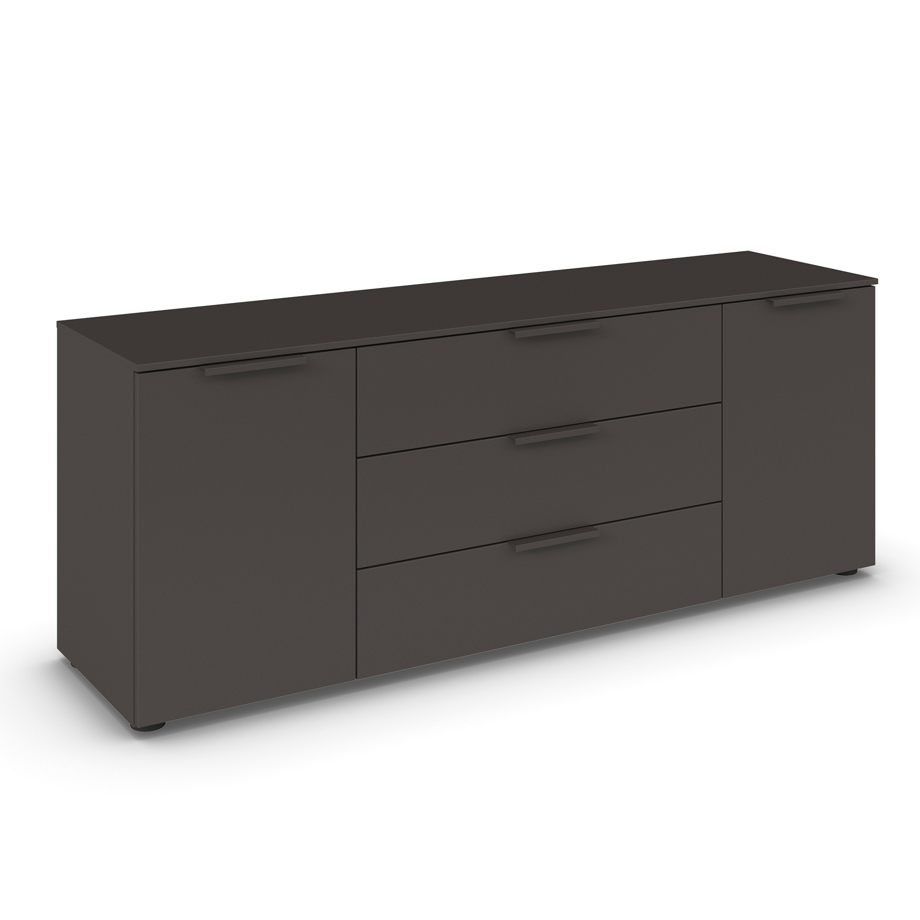 Lowboard - graphit - Graphitgriffe - 160 cm