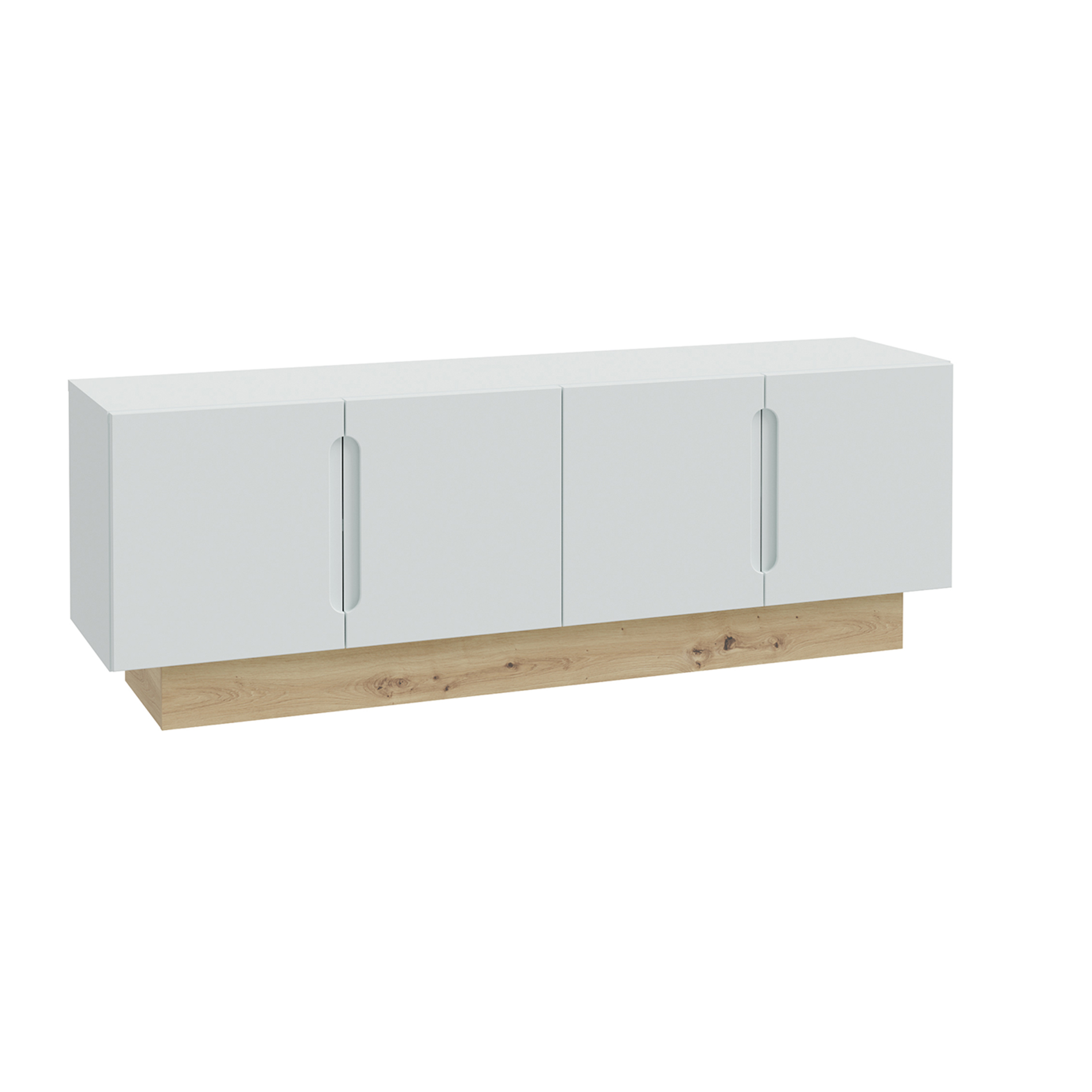 Lowboard - lichtgrau - Artisan Eiche - 169 cm