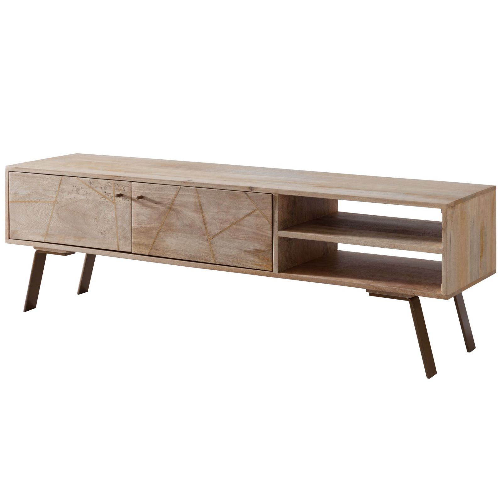 Lowboard - Mangoholz - hellbraun - 145 cm