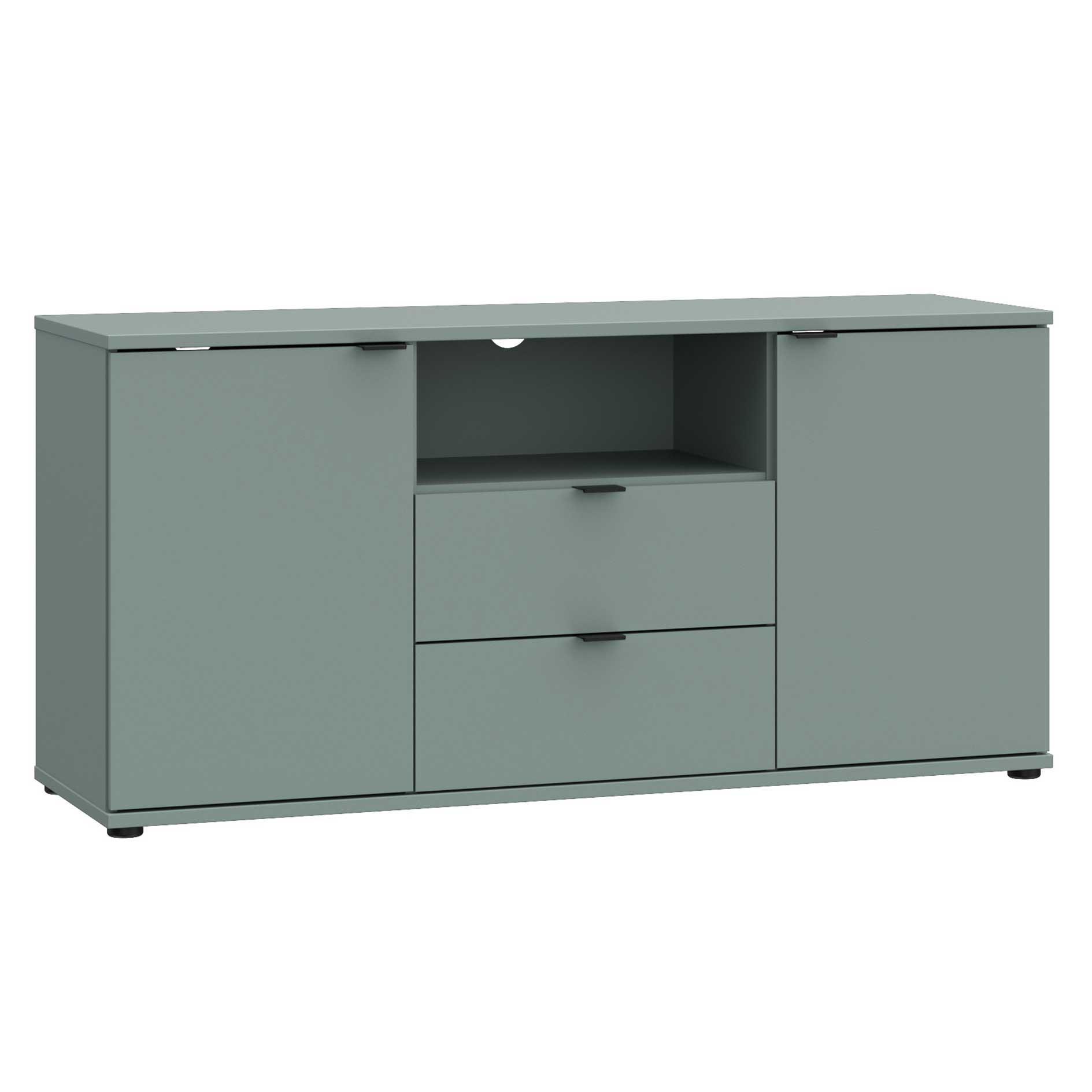 Lowboard - salbei - 2 Türen - 2 Schubkästen - 130 cm