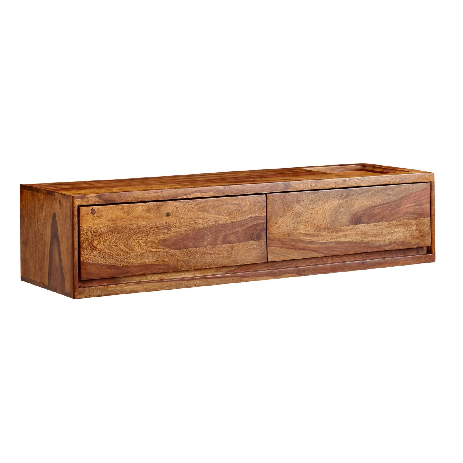 Lowboard - Sheesham dunkelbraun - Massivholz -108 cm