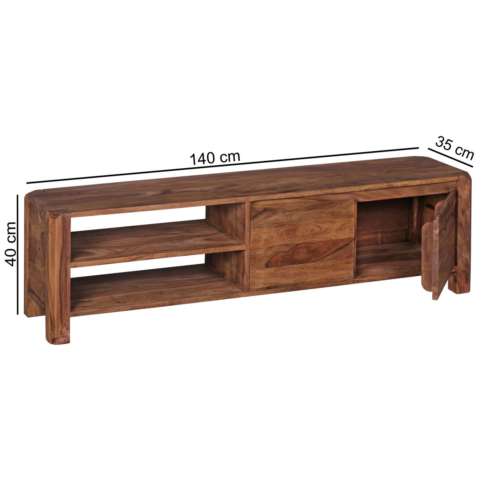Lowboard - Sheesham massiv - 140 cm