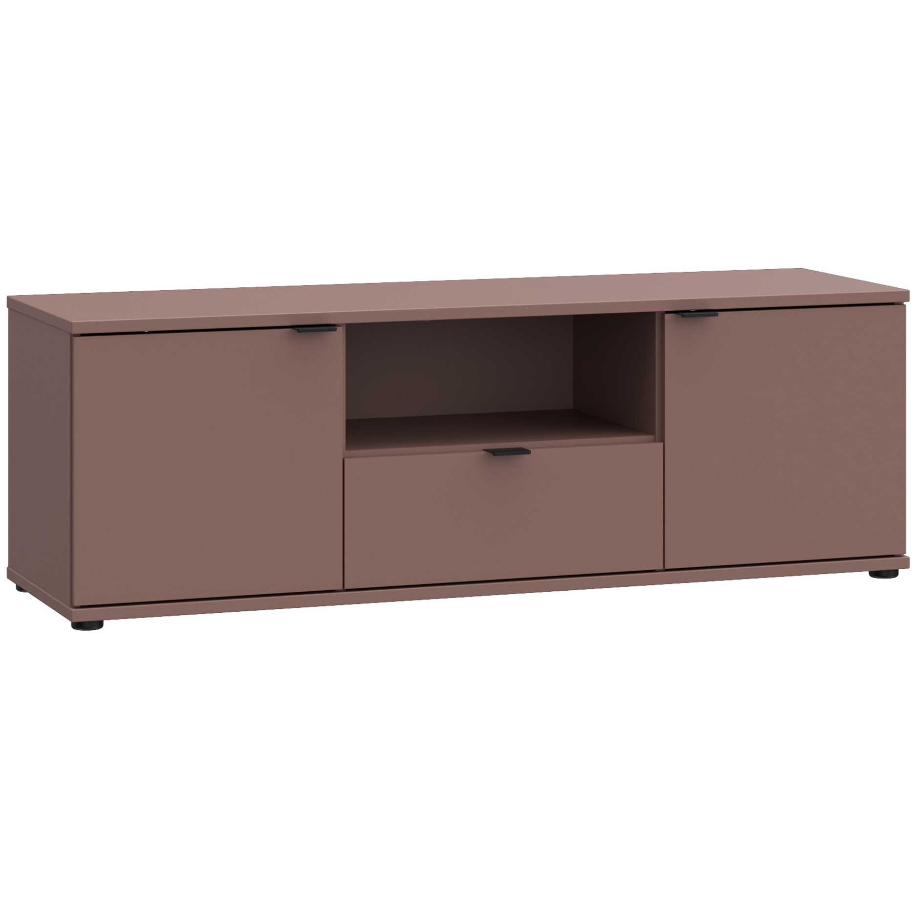 Lowboard - terrakotta - 2 Türen - ein Schubkasten - 130 cm