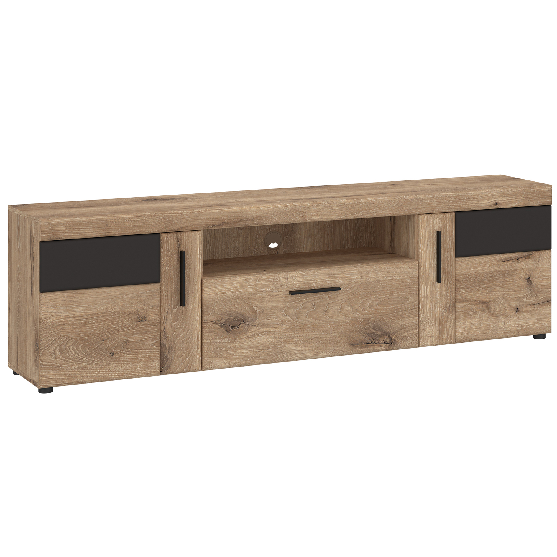 Lowboard - Viking Oak - Kosmos grau - 185 cm breit