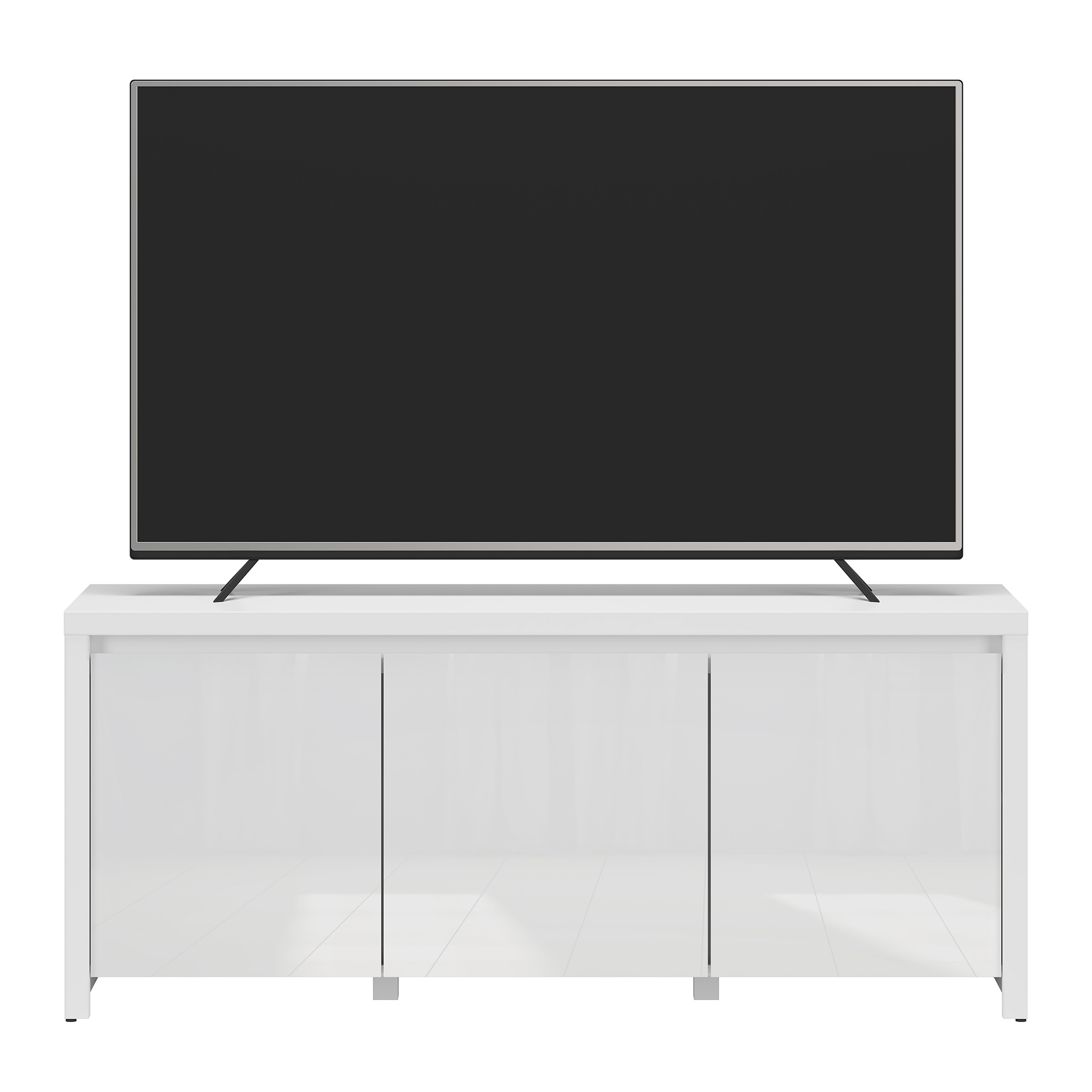 Lowboard - weiß - 3 Türen - 143 cm