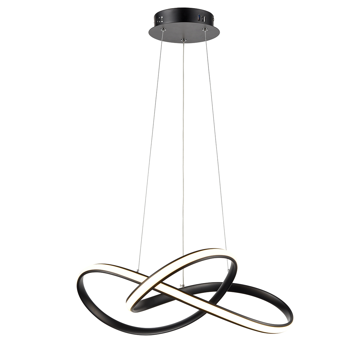 Luca Bessoni LED-Pendelleuchte - schwarz-weiß - Ø 55 cm