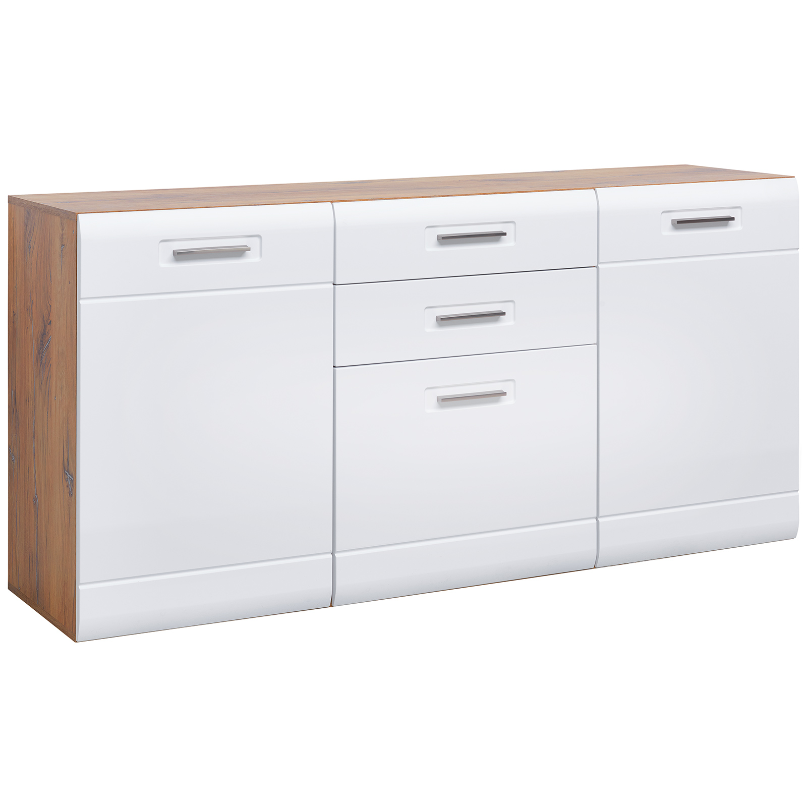 Luca Bessoni Sideboard - weiß-Flagstaff Eiche - 163 cm