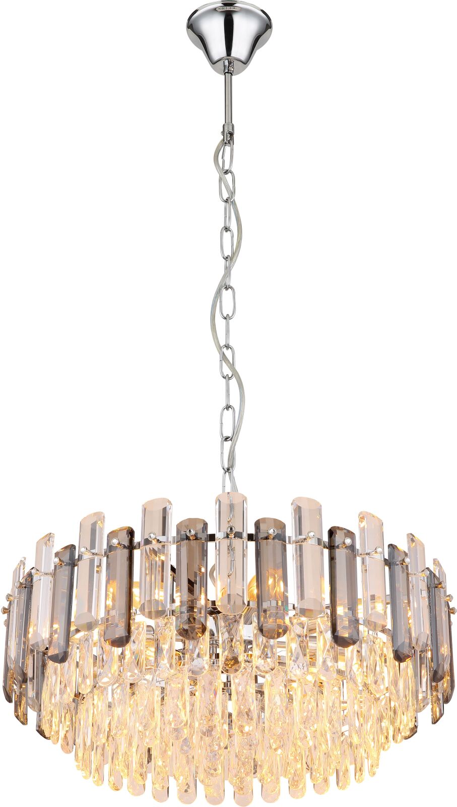 Luster - Chrom-rauchfarben - Ø 59 cm