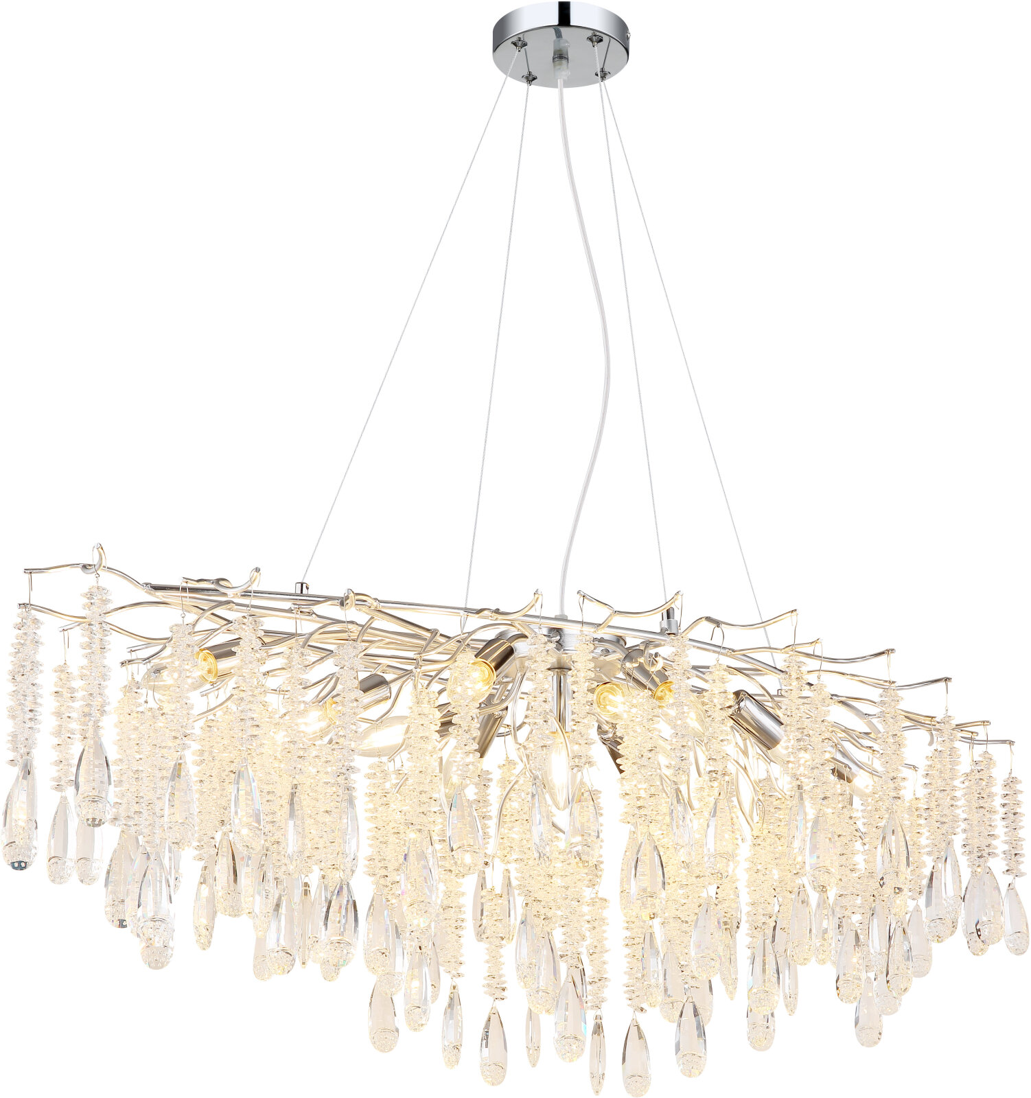 Luster - silberfarben matt - klar - 120 cm