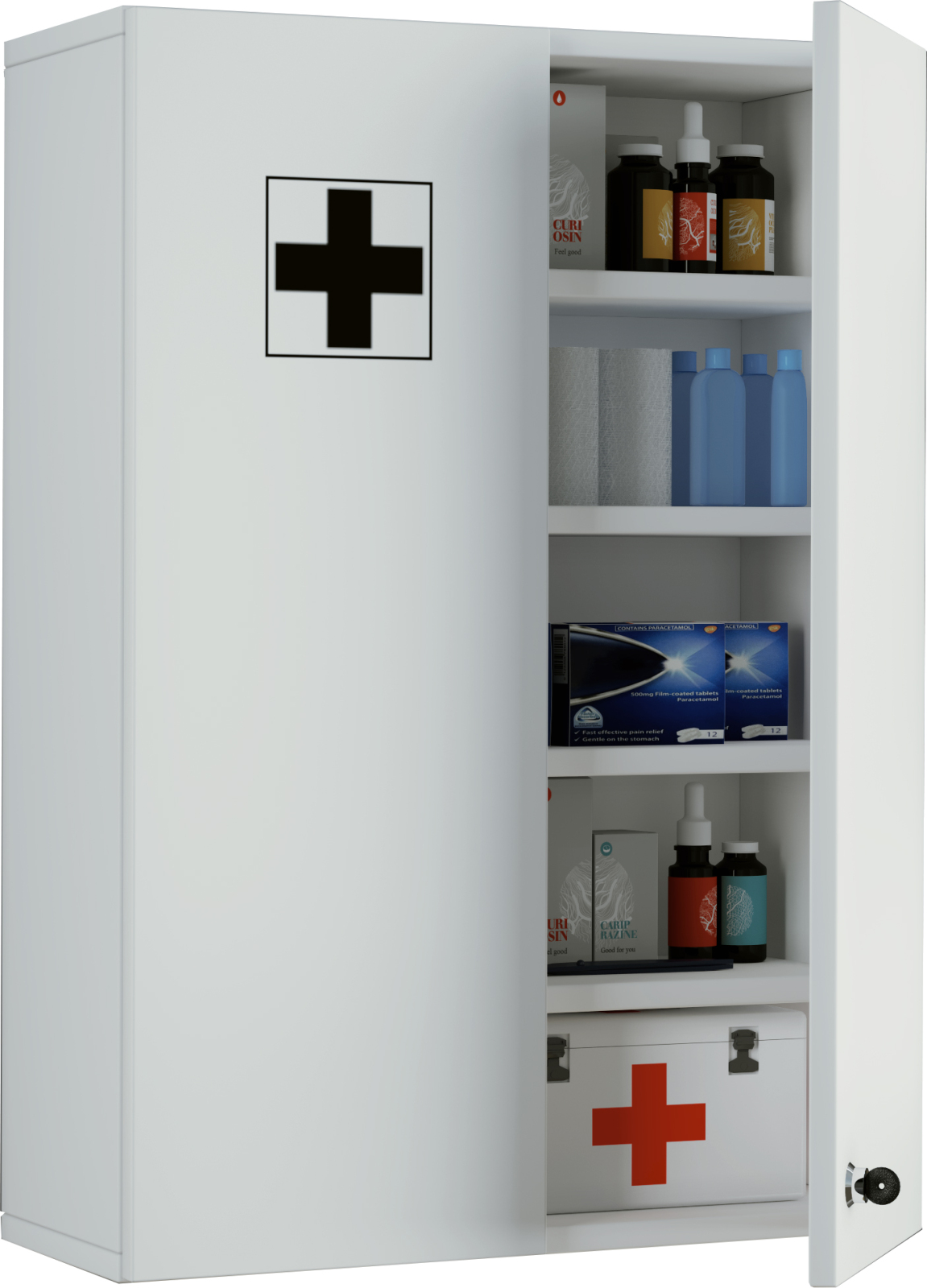 Medizinschrank Medasa XL - weiß - 70 cm hoch