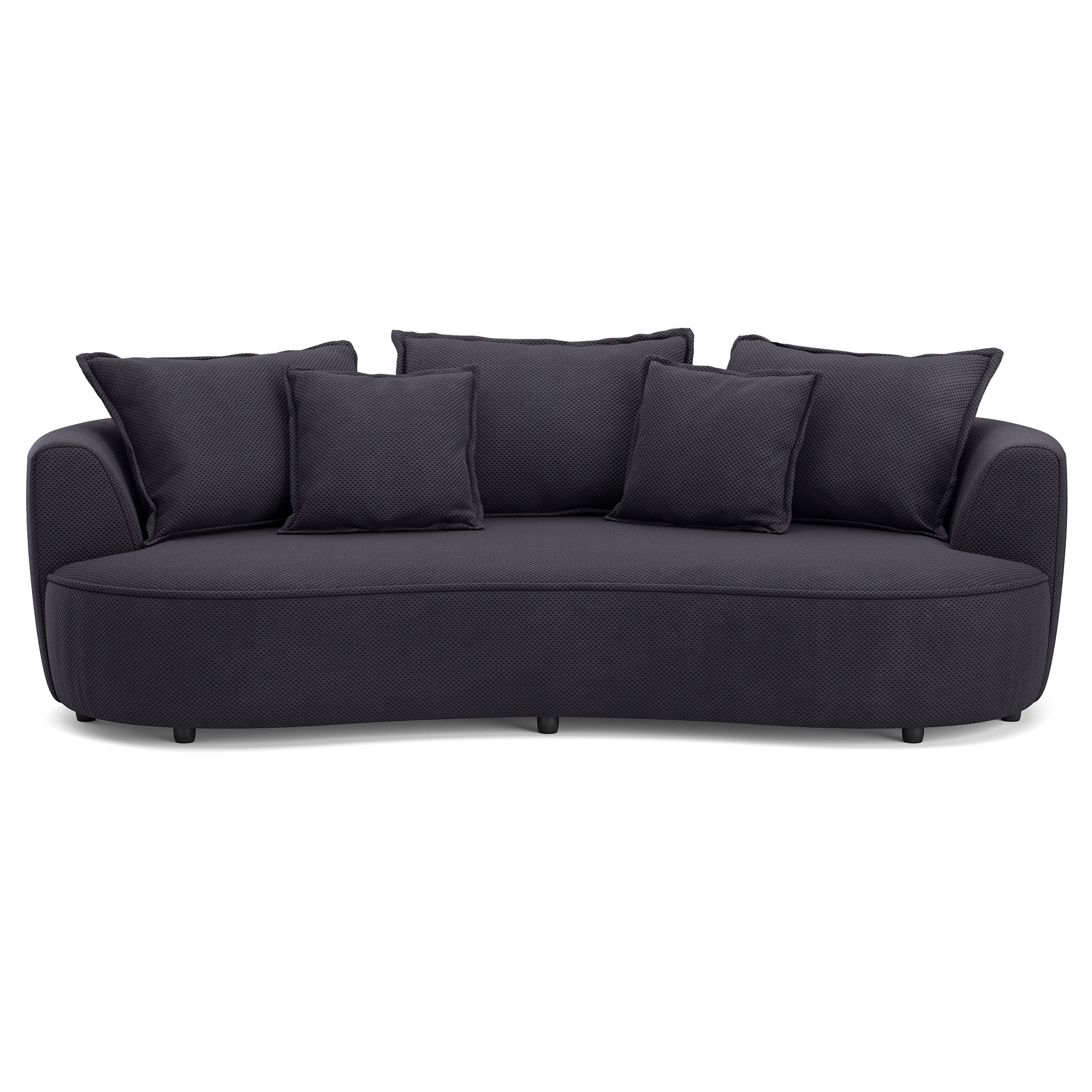 Megasofa - charcoal - Velours - mit Kissen
