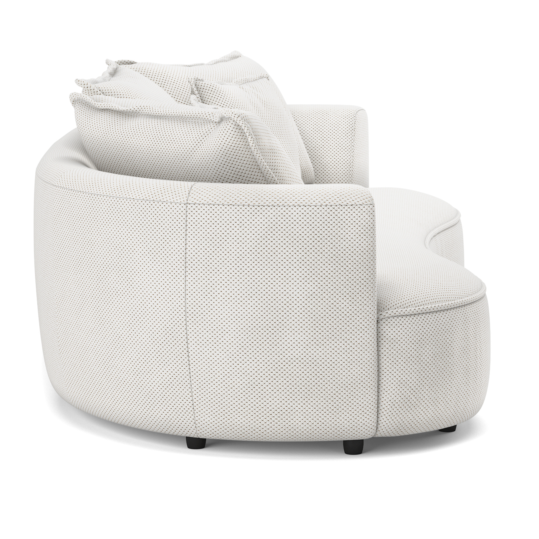 Megasofa - cream - Velours - mit Kissen