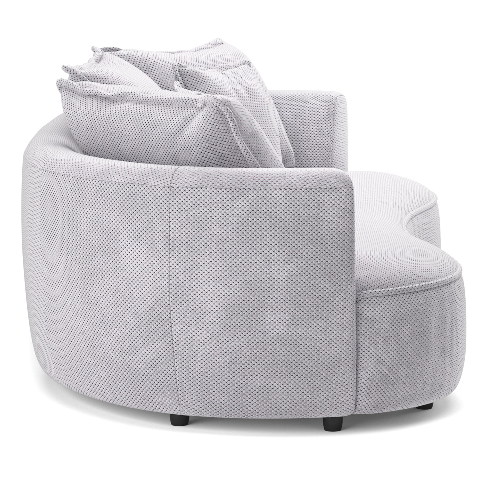 Megasofa - grey - Velours - mit Kissen