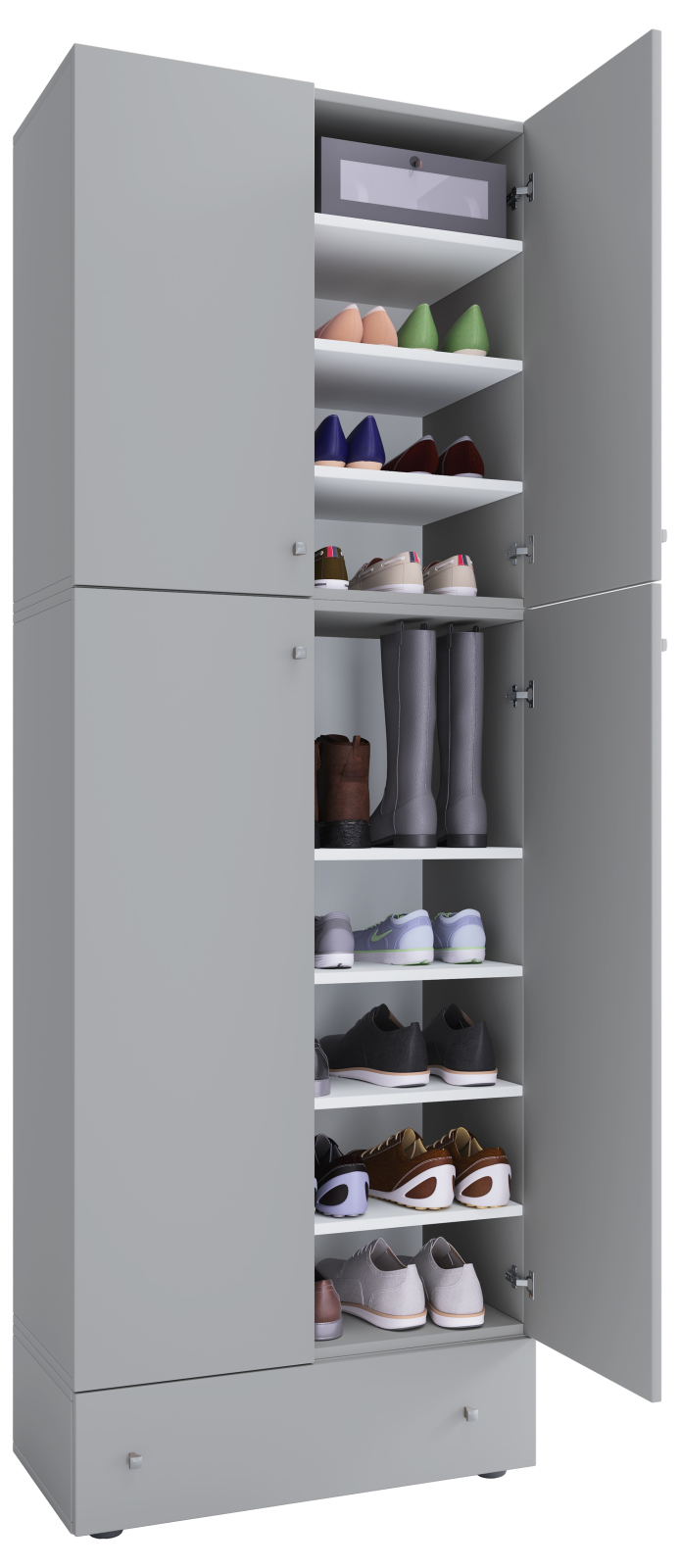 Mehrzweckschrank LONA XXL - grau - Holz - 200 cm