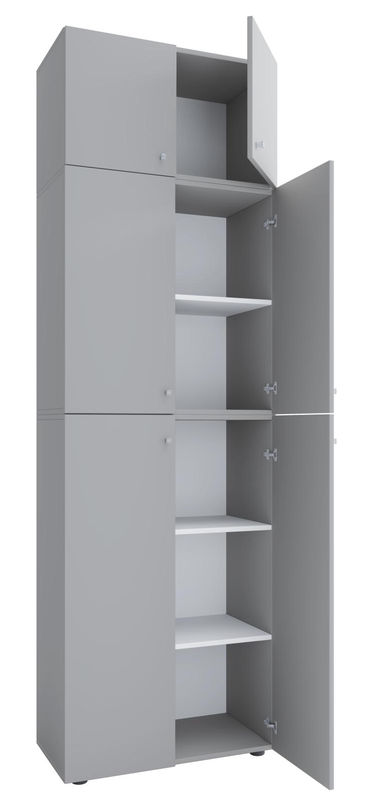 Mehrzweckschrank LONA XXL - grau - Holz - 223 cm