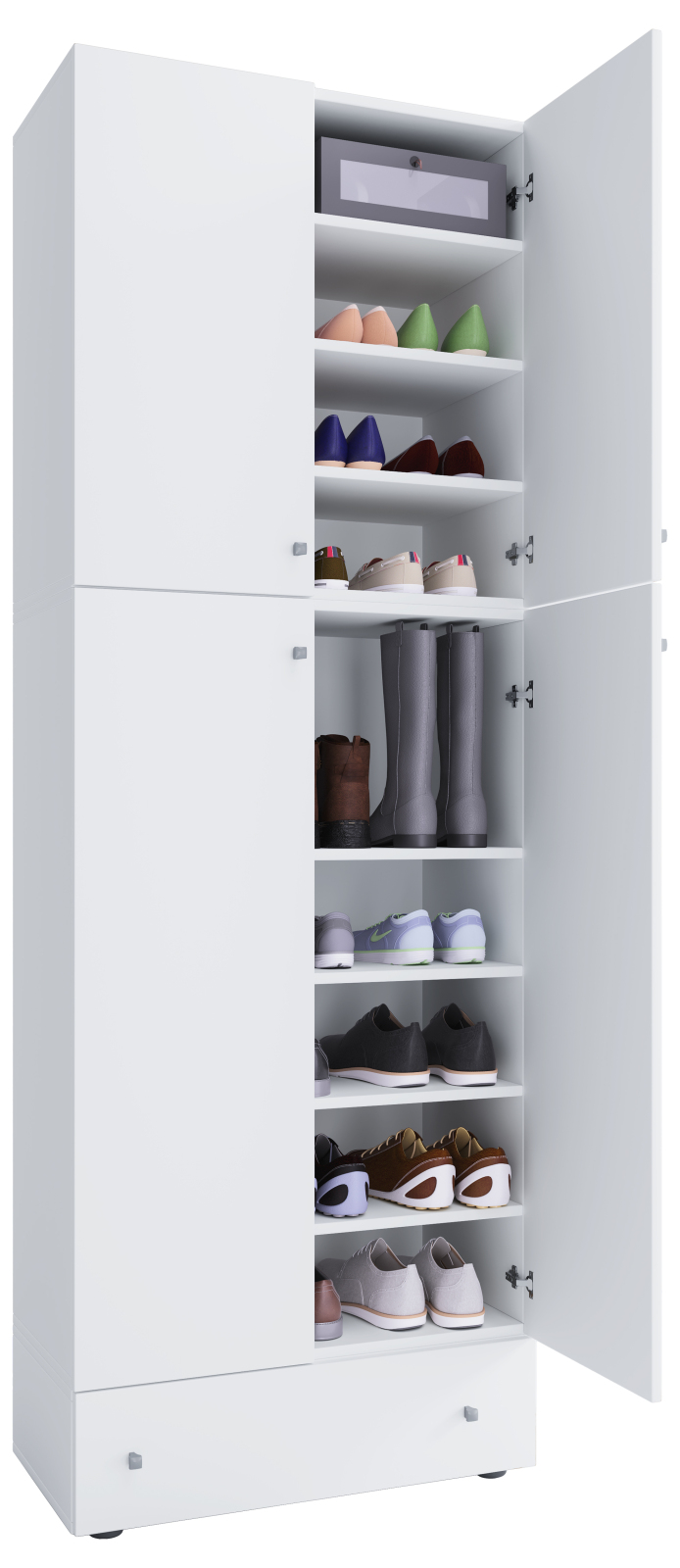 Mehrzweckschrank LONA XXL - weiß - Holz - 200 cm
