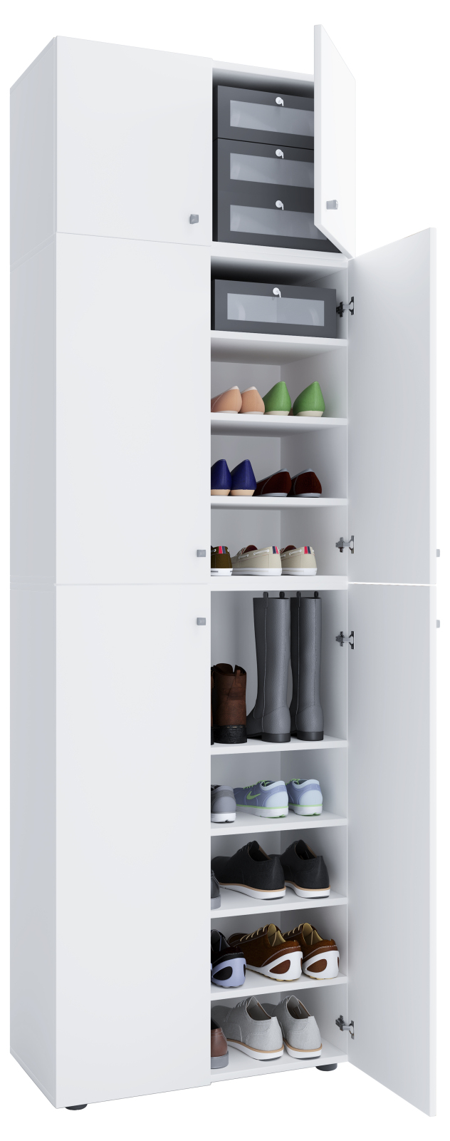 Mehrzweckschrank LONA XXL - weiß - Holz - 233 cm