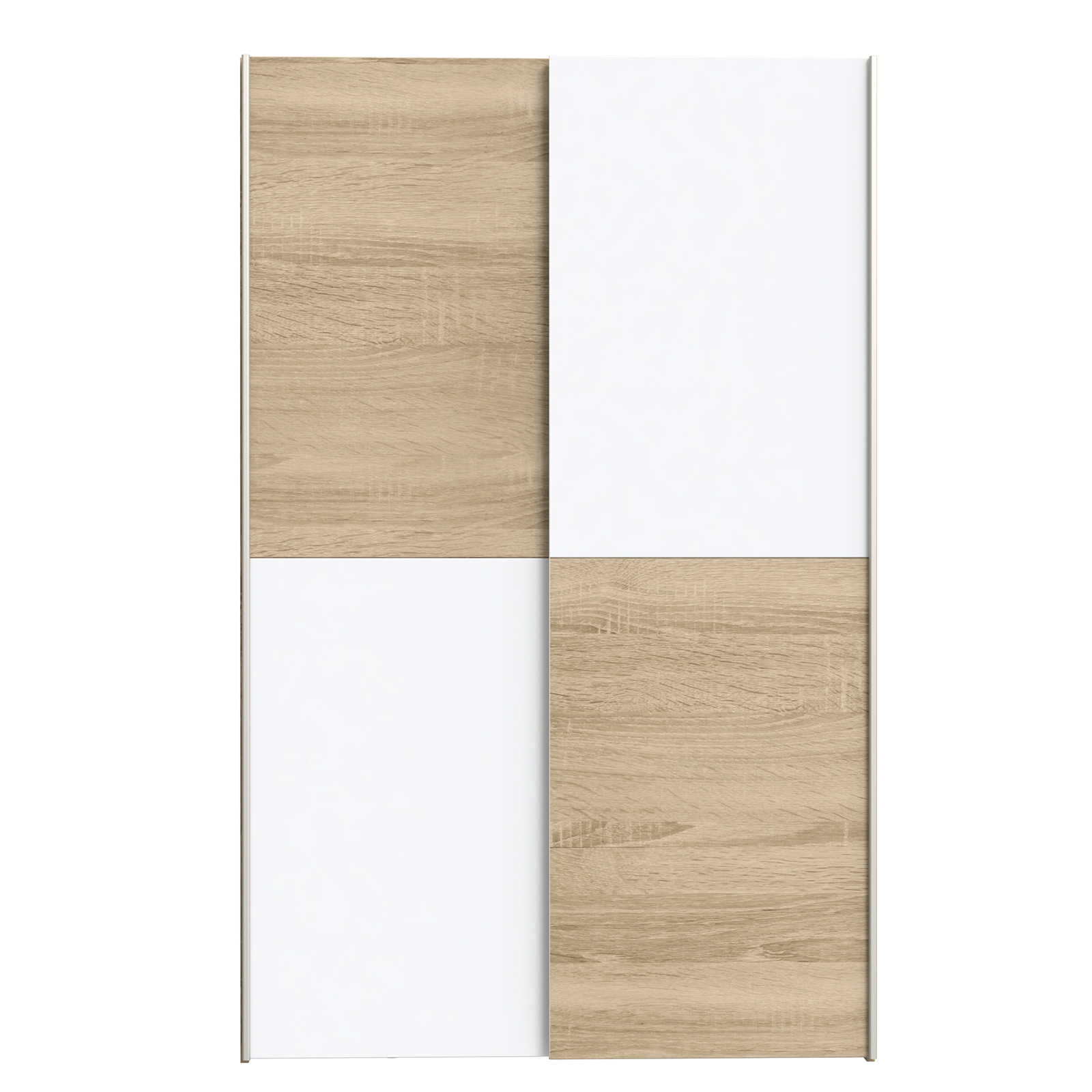 Mehrzweckschrank - Sonoma Eiche - weiß - 120 cm breit