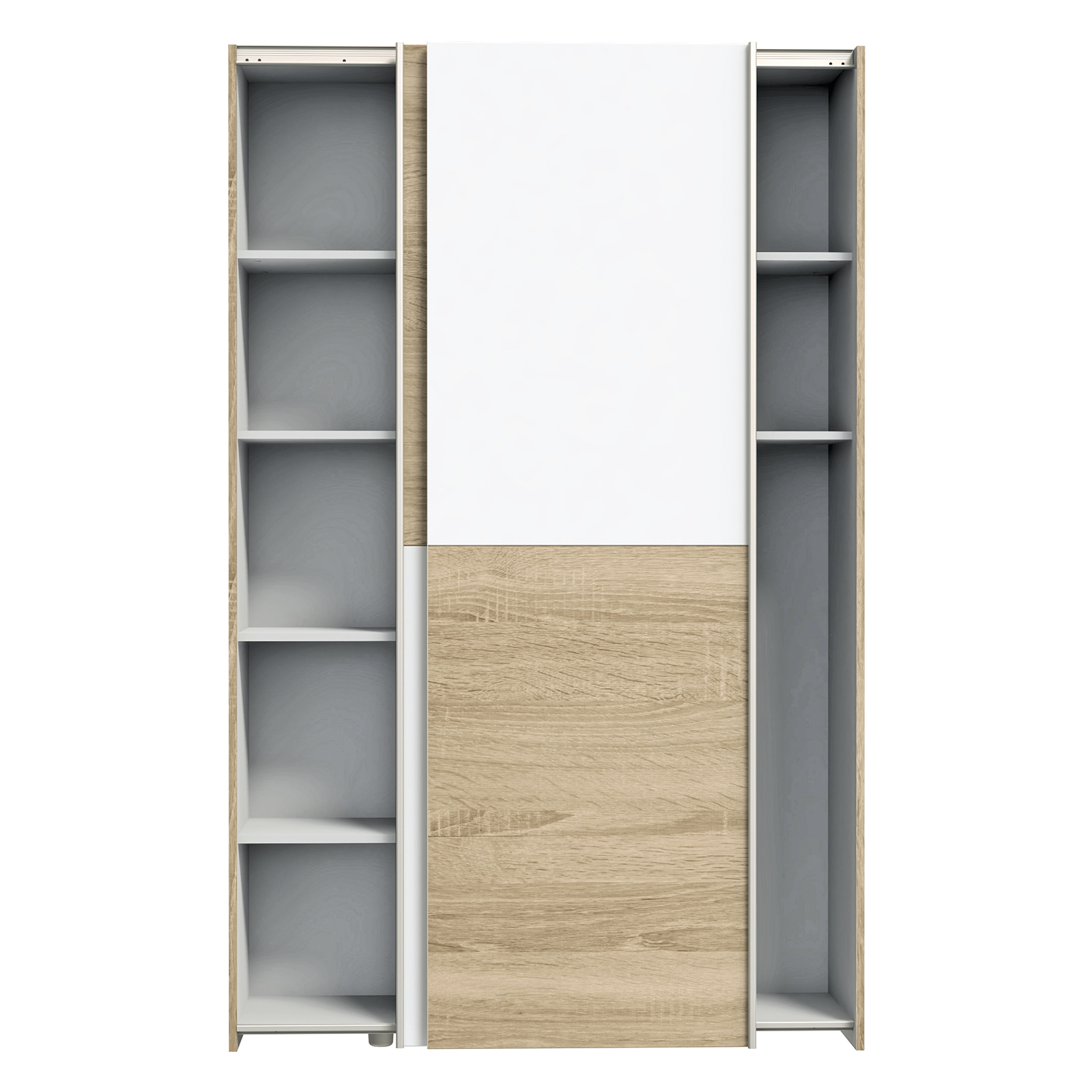Mehrzweckschrank - Sonoma Eiche - weiß - 120 cm breit