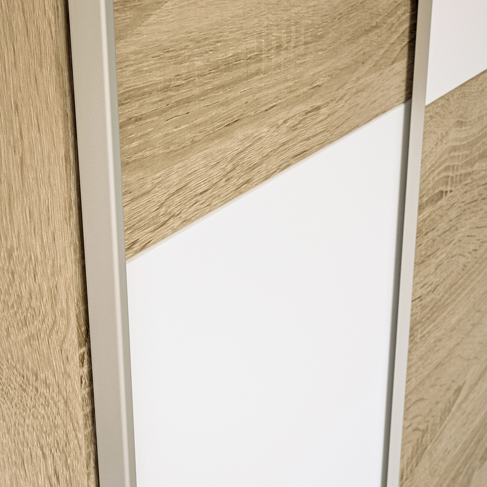 Mehrzweckschrank - Sonoma Eiche - weiß - 120 cm breit