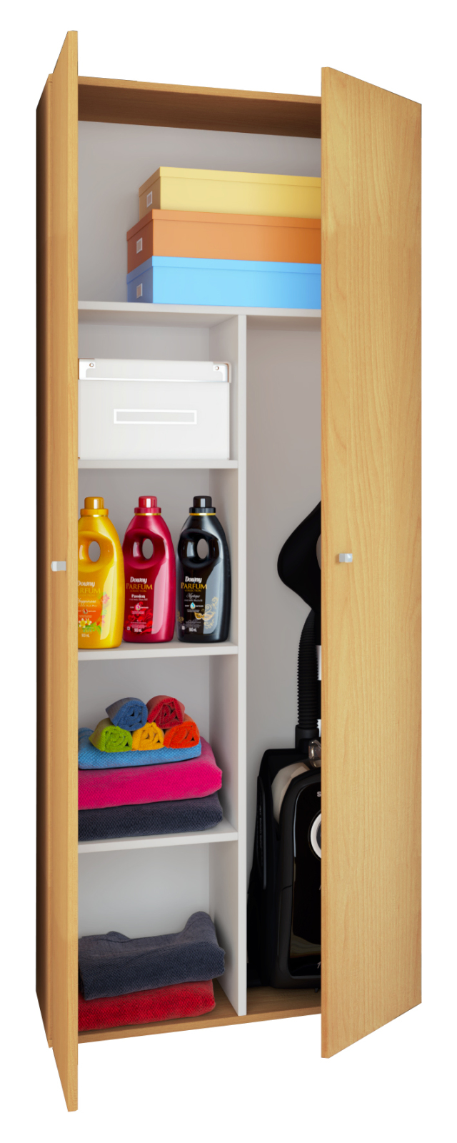 Mehrzweckschrank VANDOL ll - Buche - 2 Türen - 6 Fächer