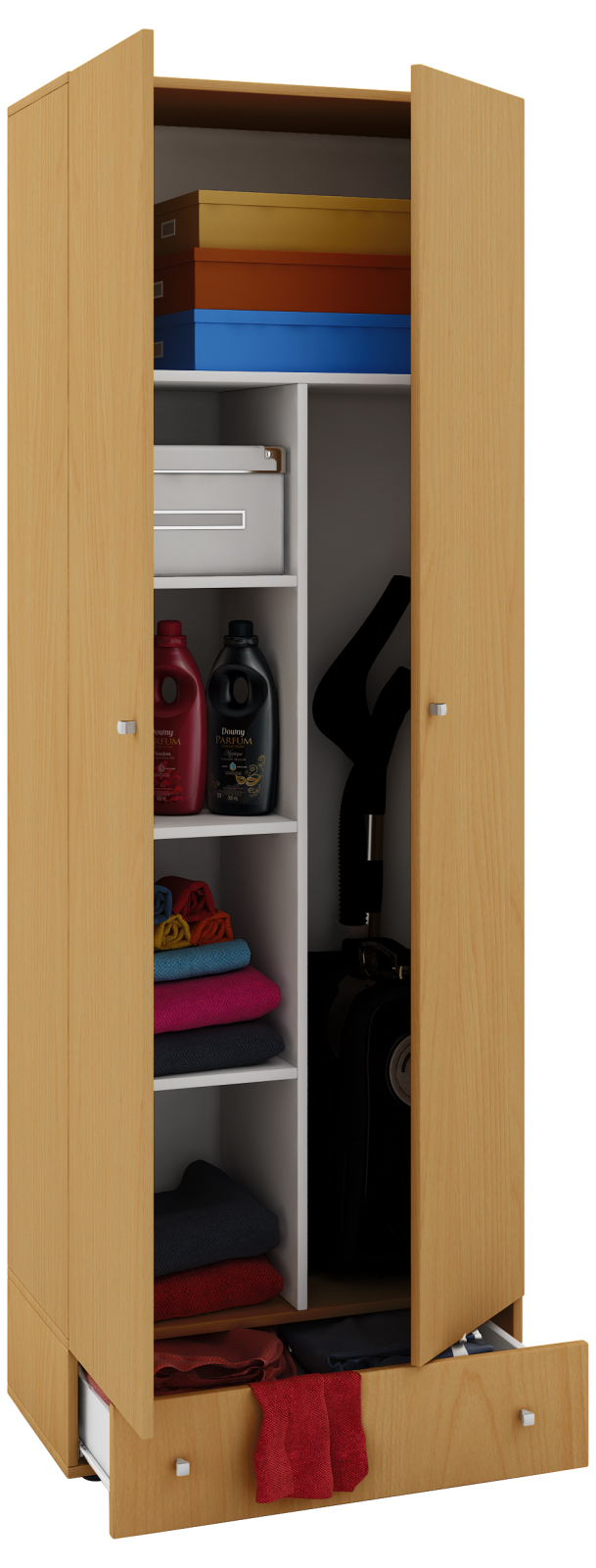 Mehrzweckschrank VANDOL ll - Buche - mit Schubkasten - 6 Fächer