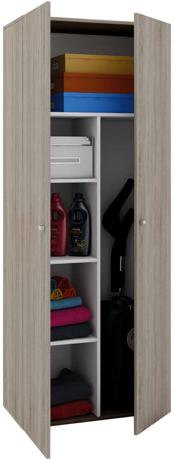 Mehrzweckschrank VANDOL ll - Sonoma Eiche - 2 Türen - 6 Fächer