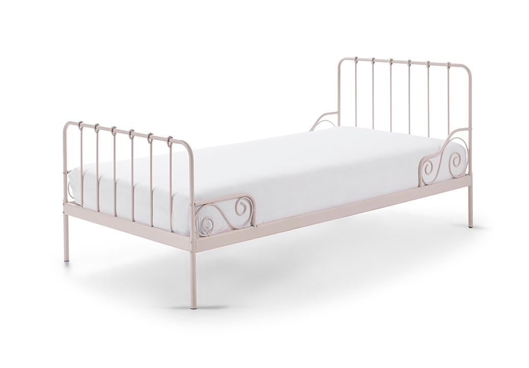 Metallbett ALICE - rosa - 90x200 cm