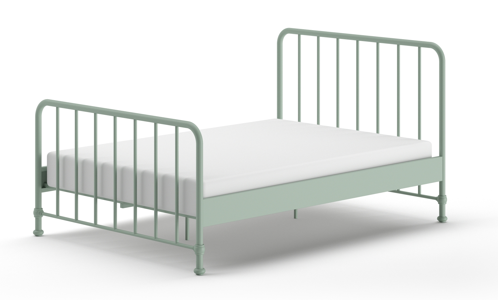 Metallbett BRONXX - olivgrün matt - 140x200 cm
