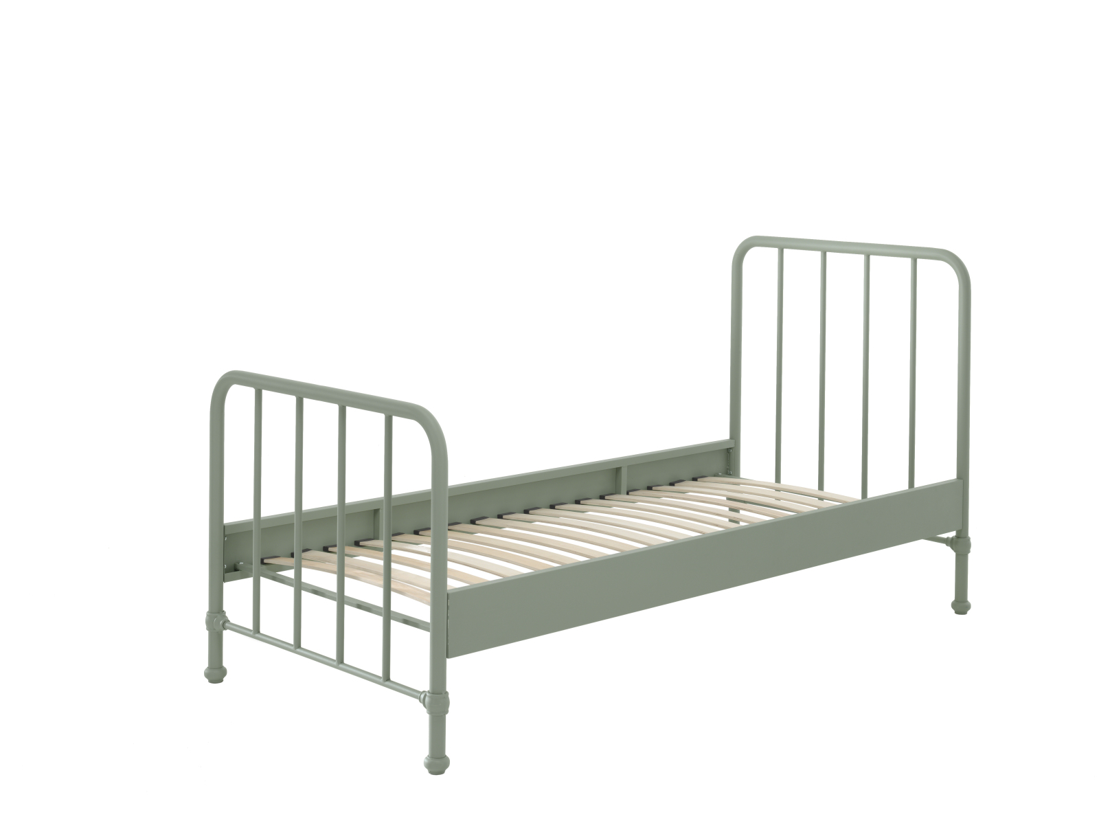 Metallbett BRONXX - olivgrün matt - 90x200 cm