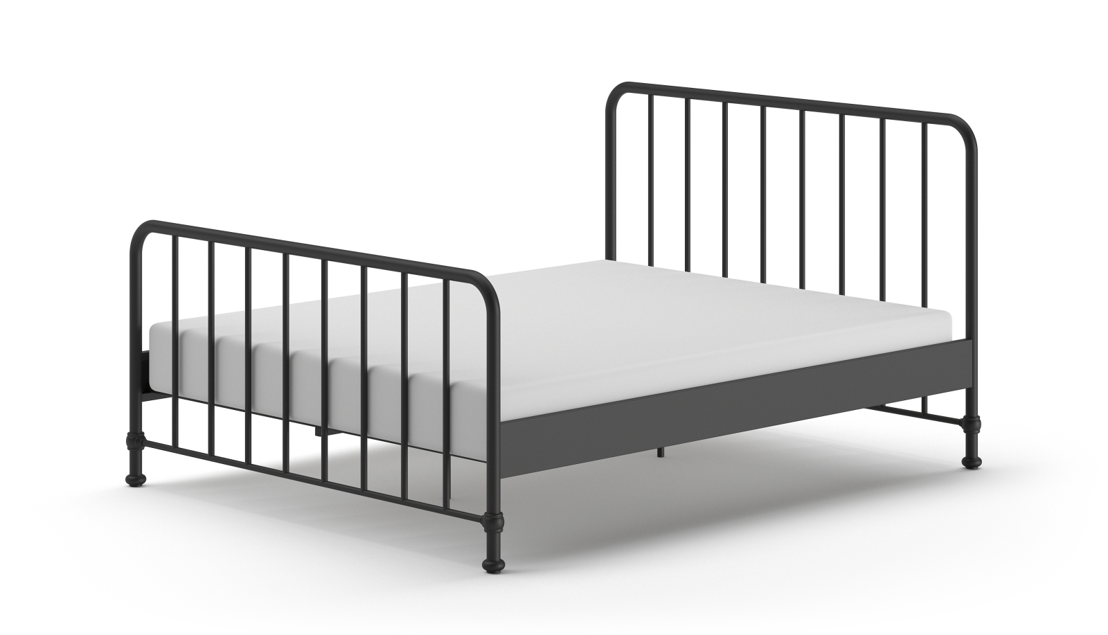 Metallbett BRONXX - schwarz matt - 160x200 cm
