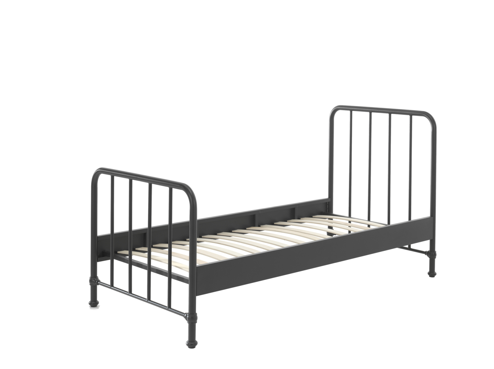 Metallbett BRONXX - schwarz matt - 90x200 cm