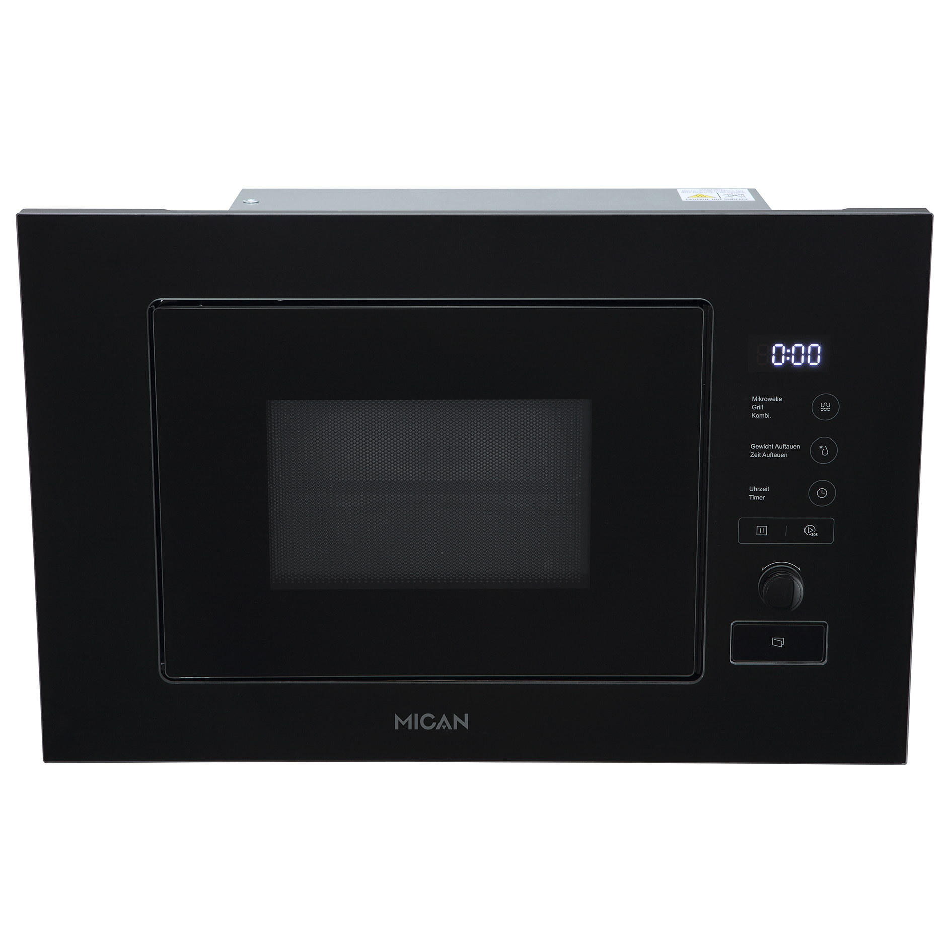 MICAN Einbau-Mikrowelle MGM17SCBG - schwarz - 700 Watt