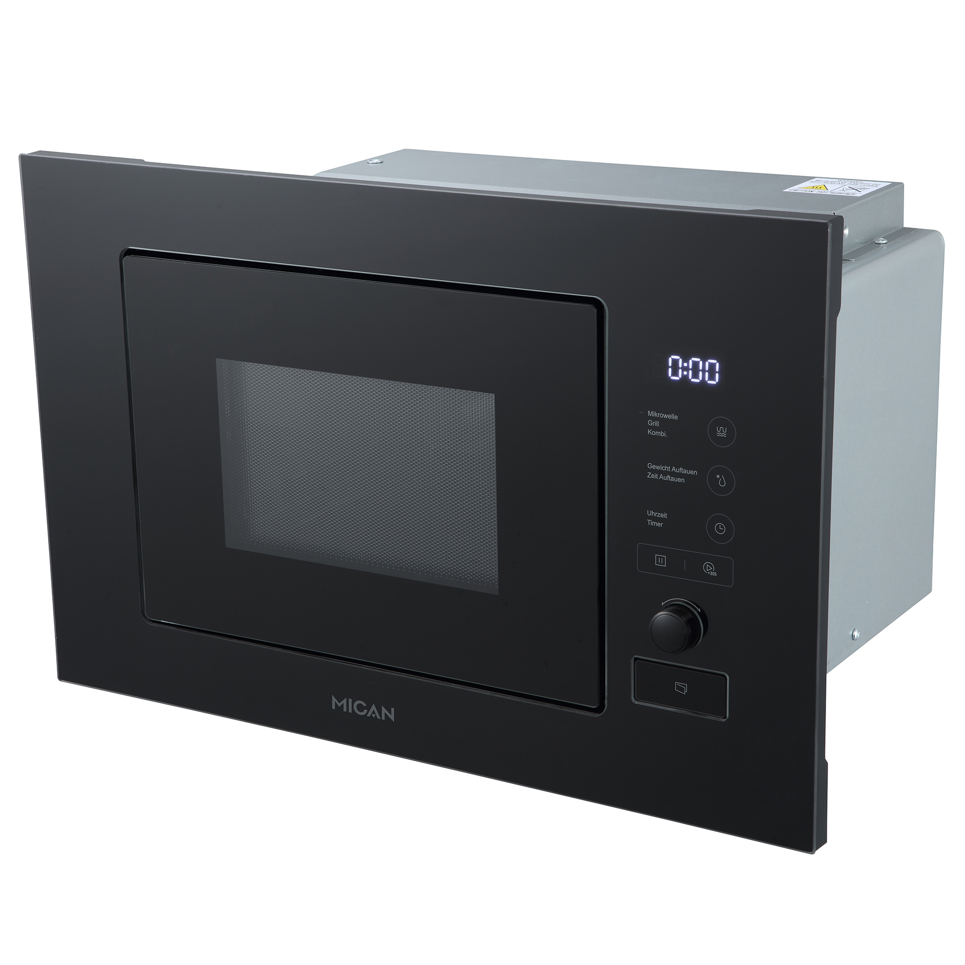 MICAN Einbau-Mikrowelle MGM17SCBG - schwarz - 700 Watt