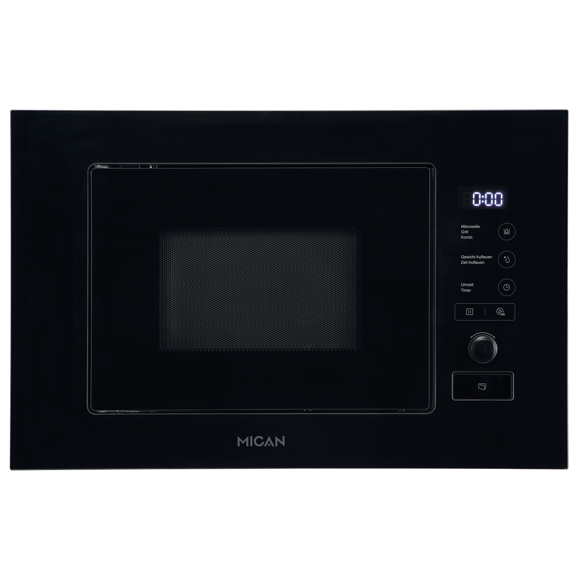 MICAN Einbau-Mikrowelle MGM17SCBG - schwarz - 700 Watt