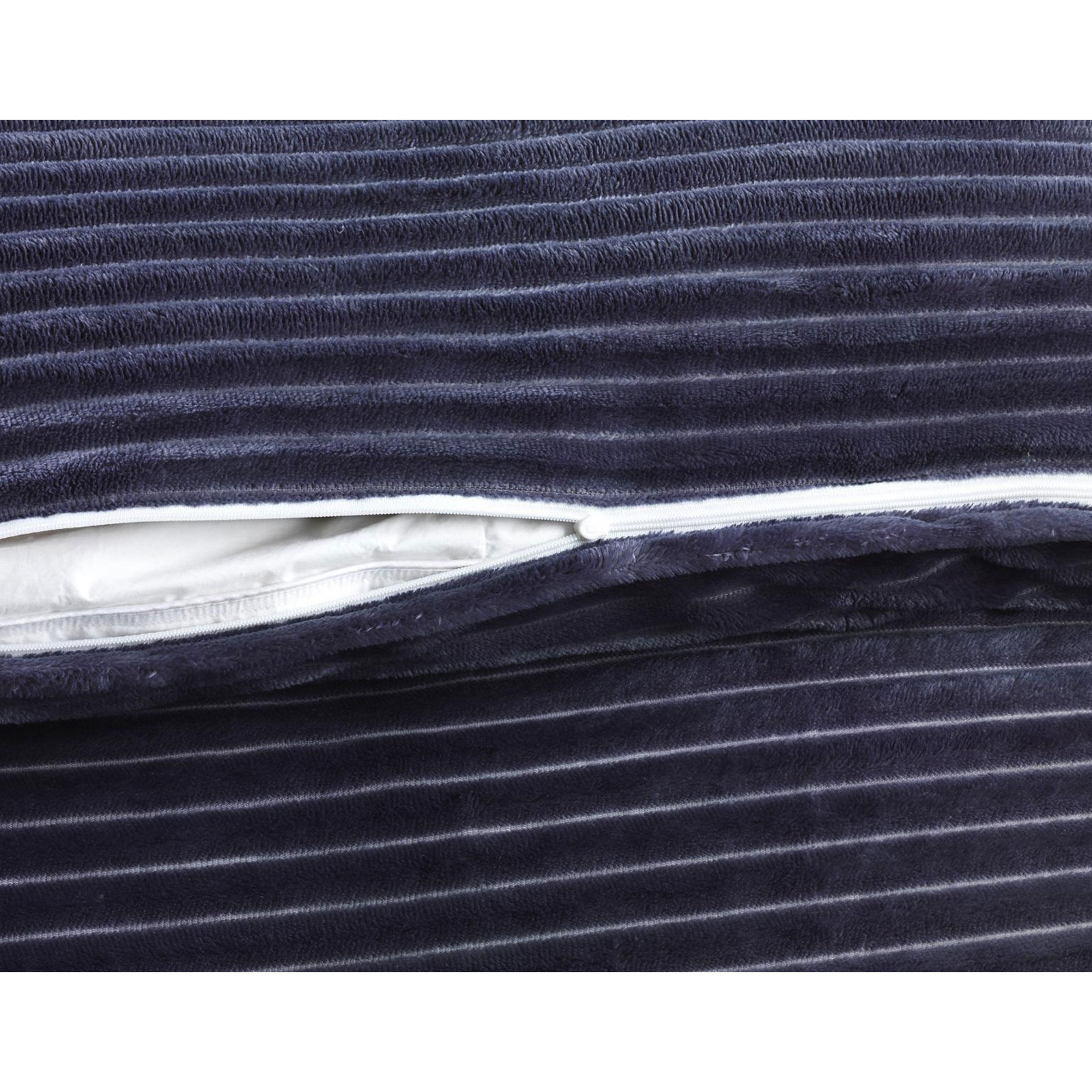 Microfaser-Bettwäsche - anthrazit - Cashmere-Cord-Look - 135x200 cm